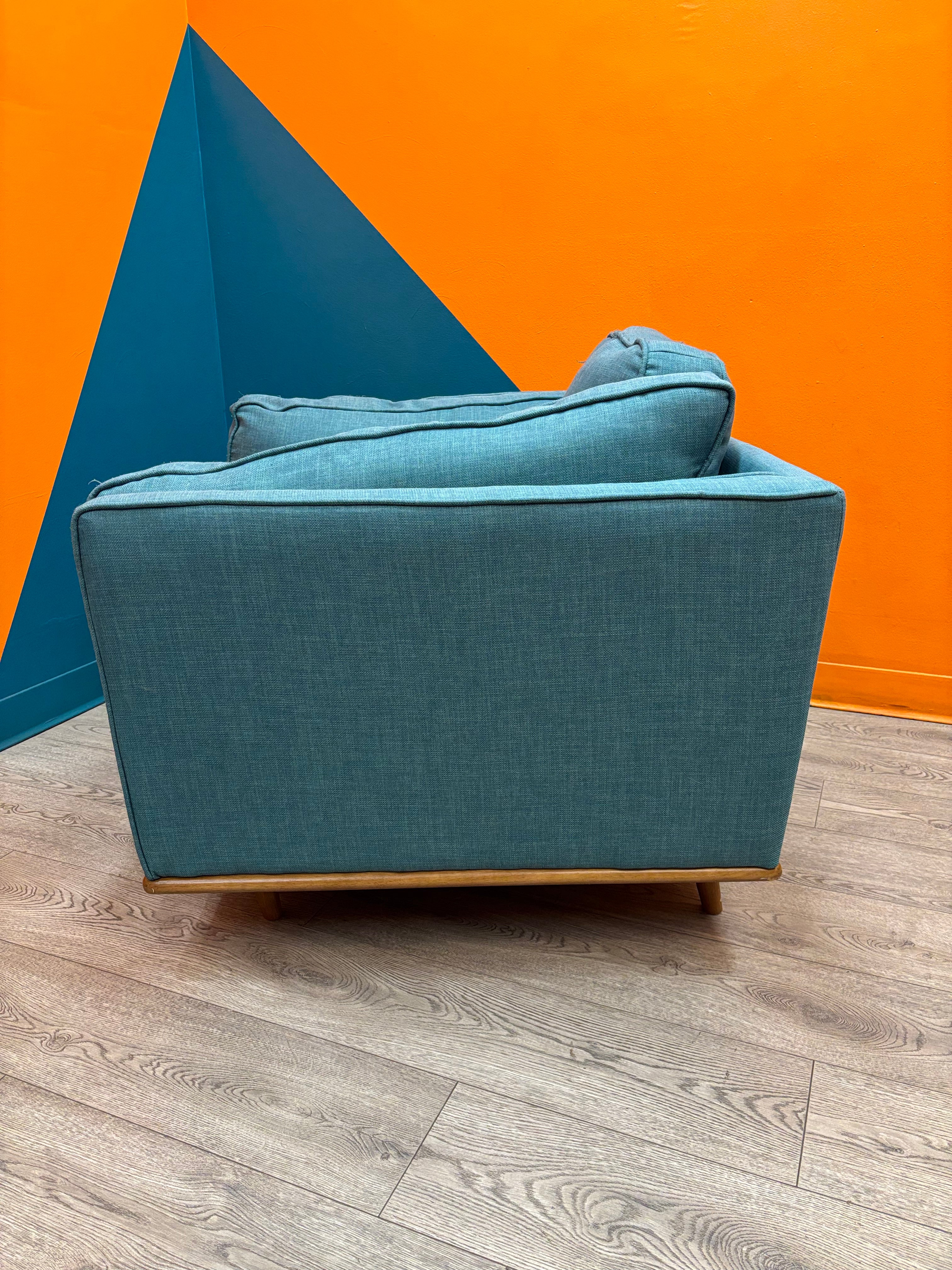 Oversized Teal Armchair