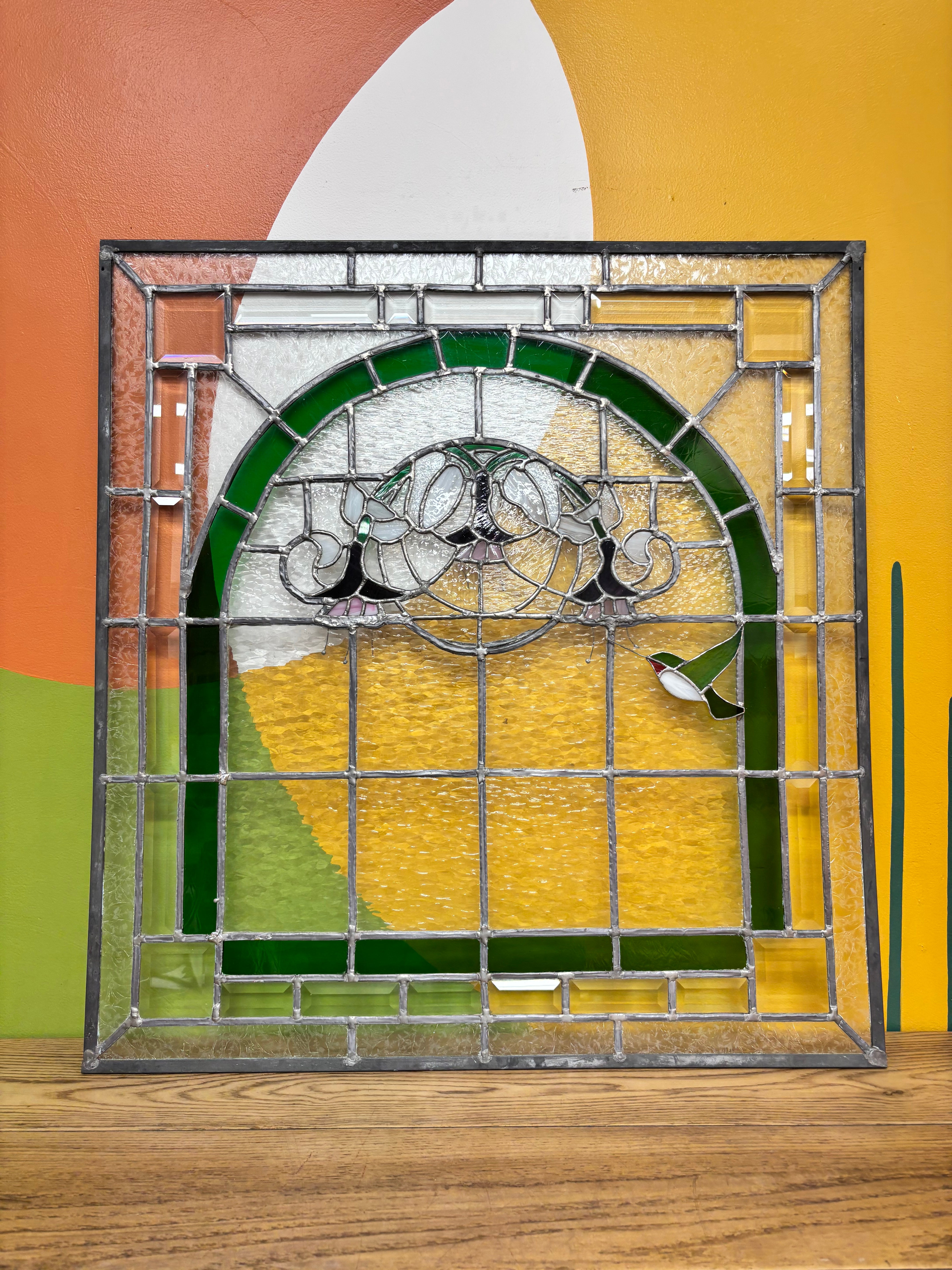 Large Stained Glass Window Panel