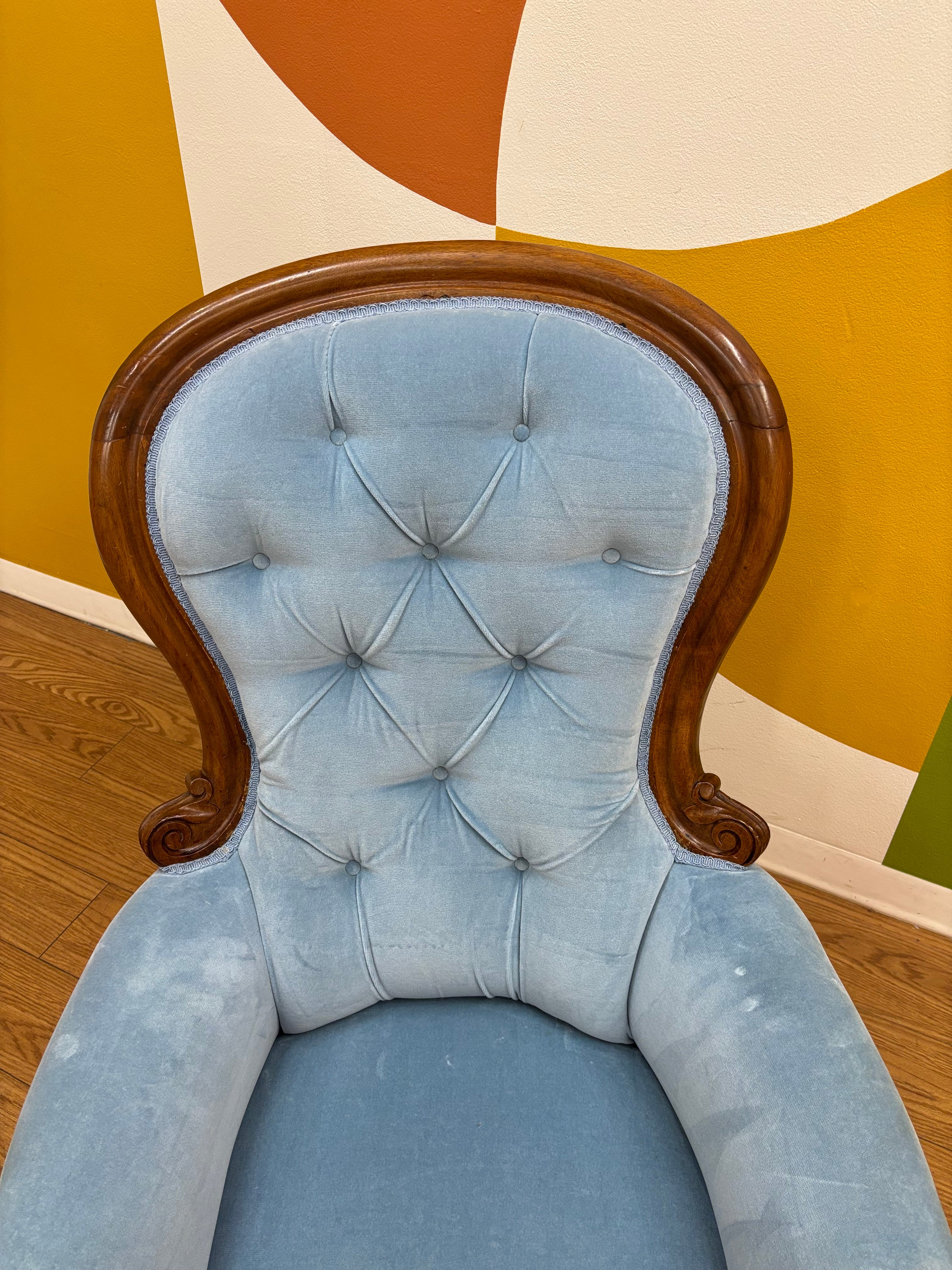 Baby Blue Accent Chair