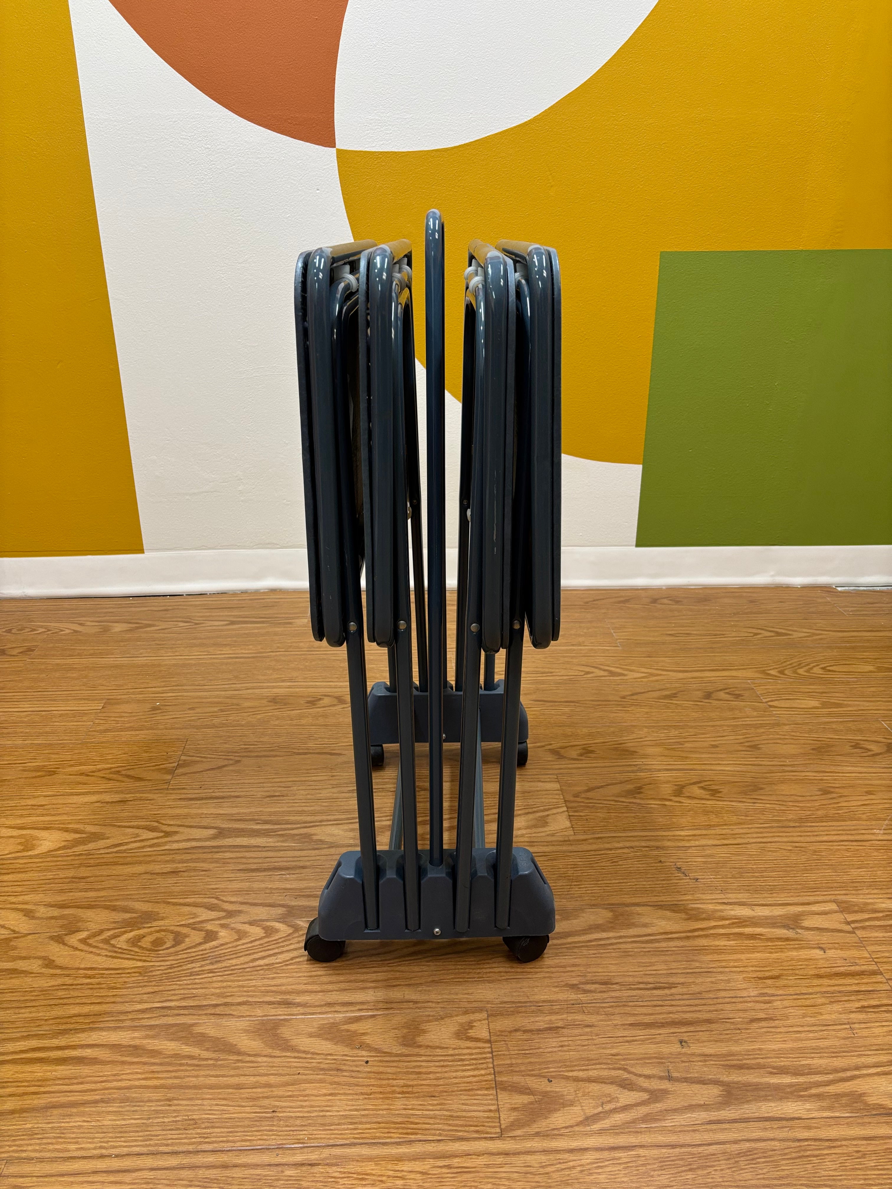 Blue 4 Piece TV Tray Set