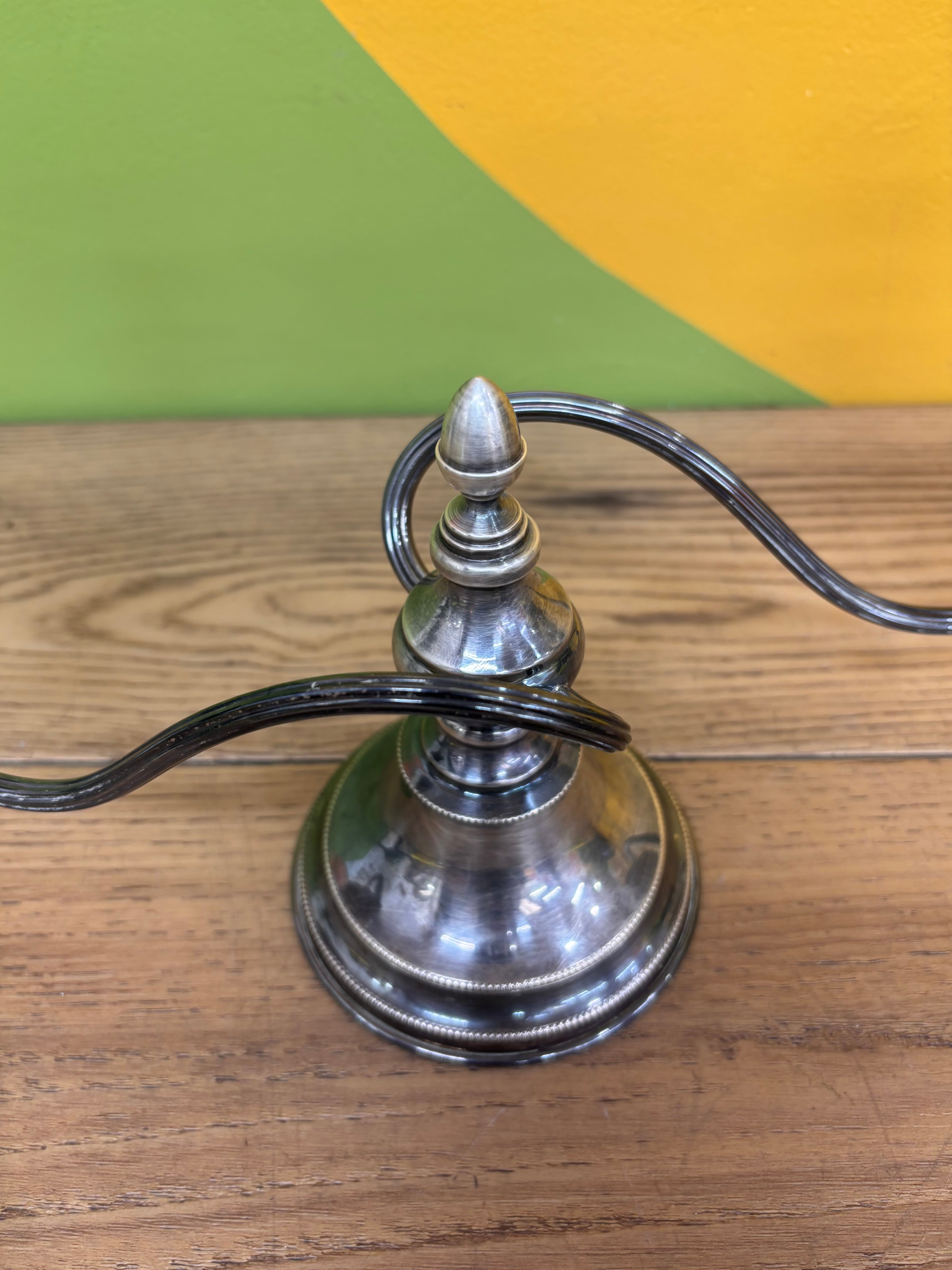 Silver Two-Arm Candelabra
