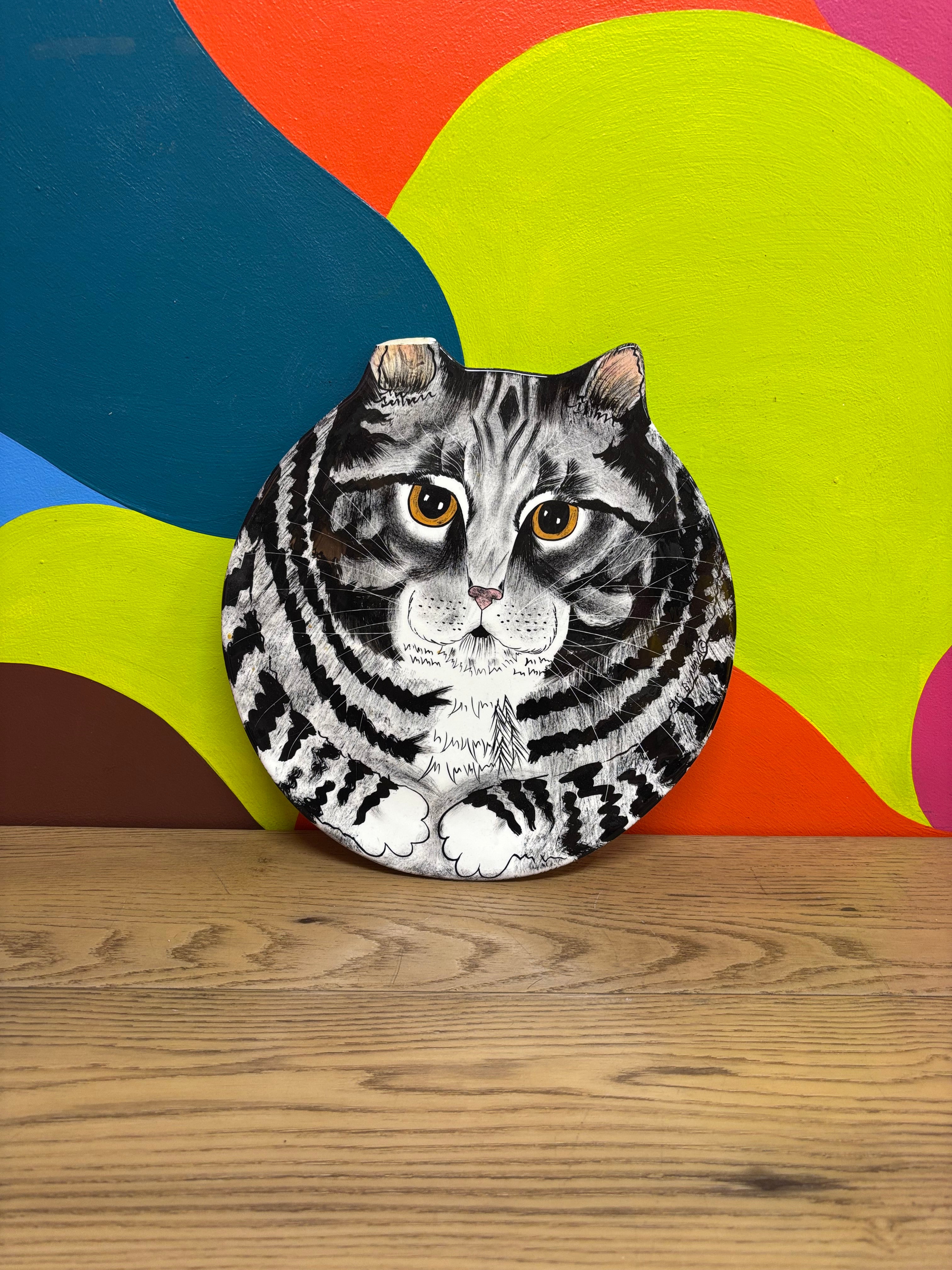 Ceramic Cat Plate