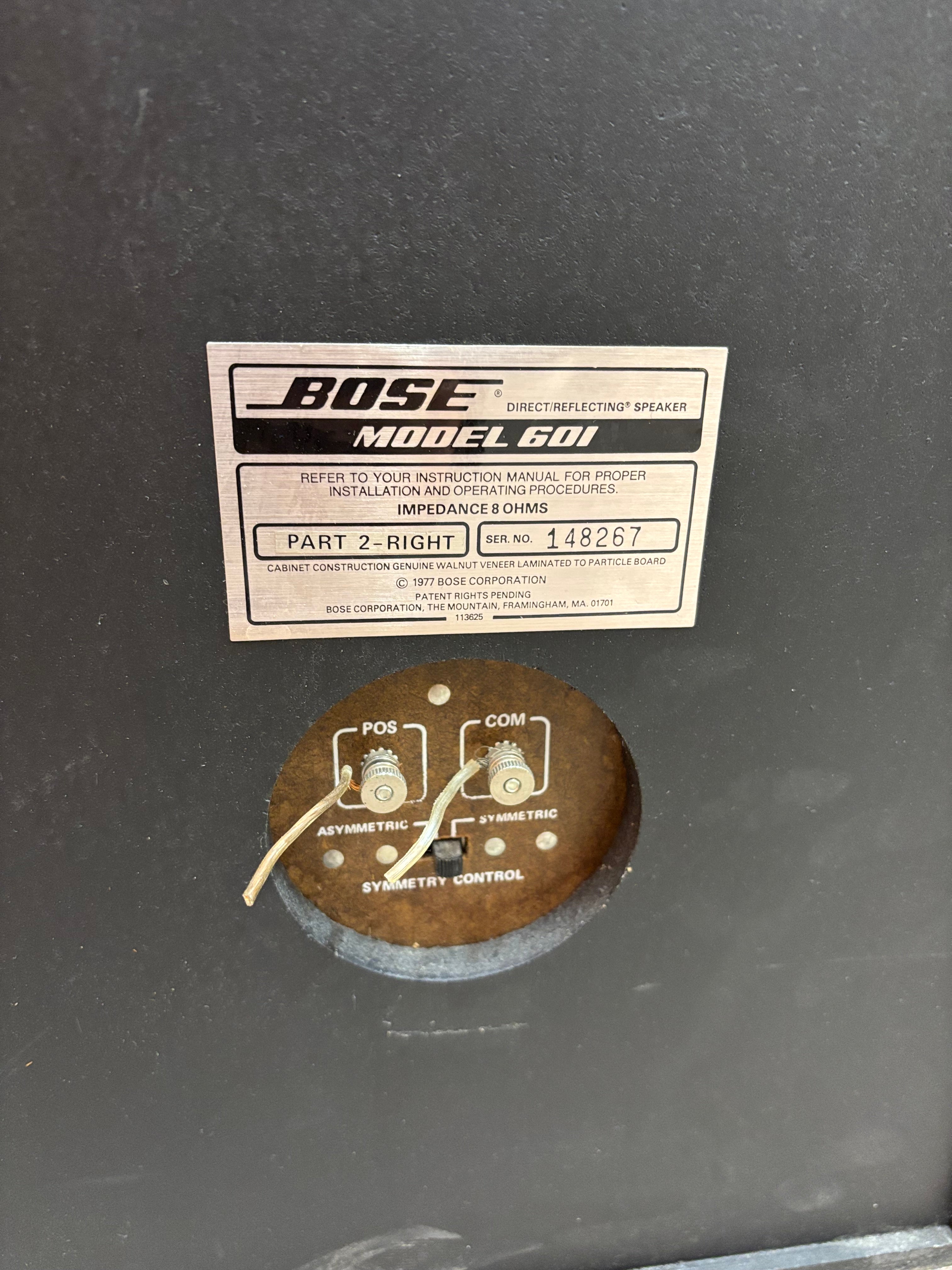 Set of Bose 601 Cabinet Speakers