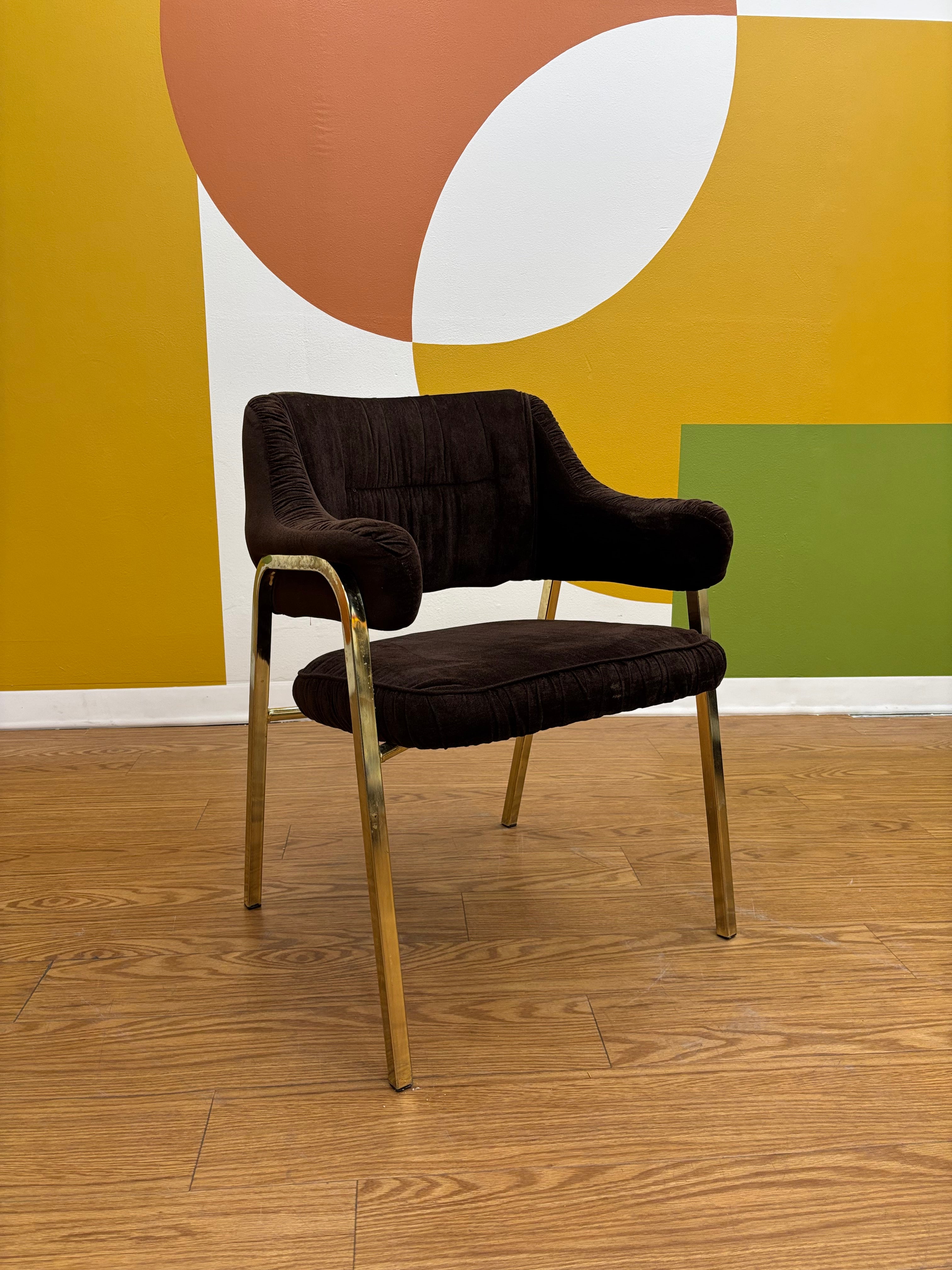 Brown Velvet Chair