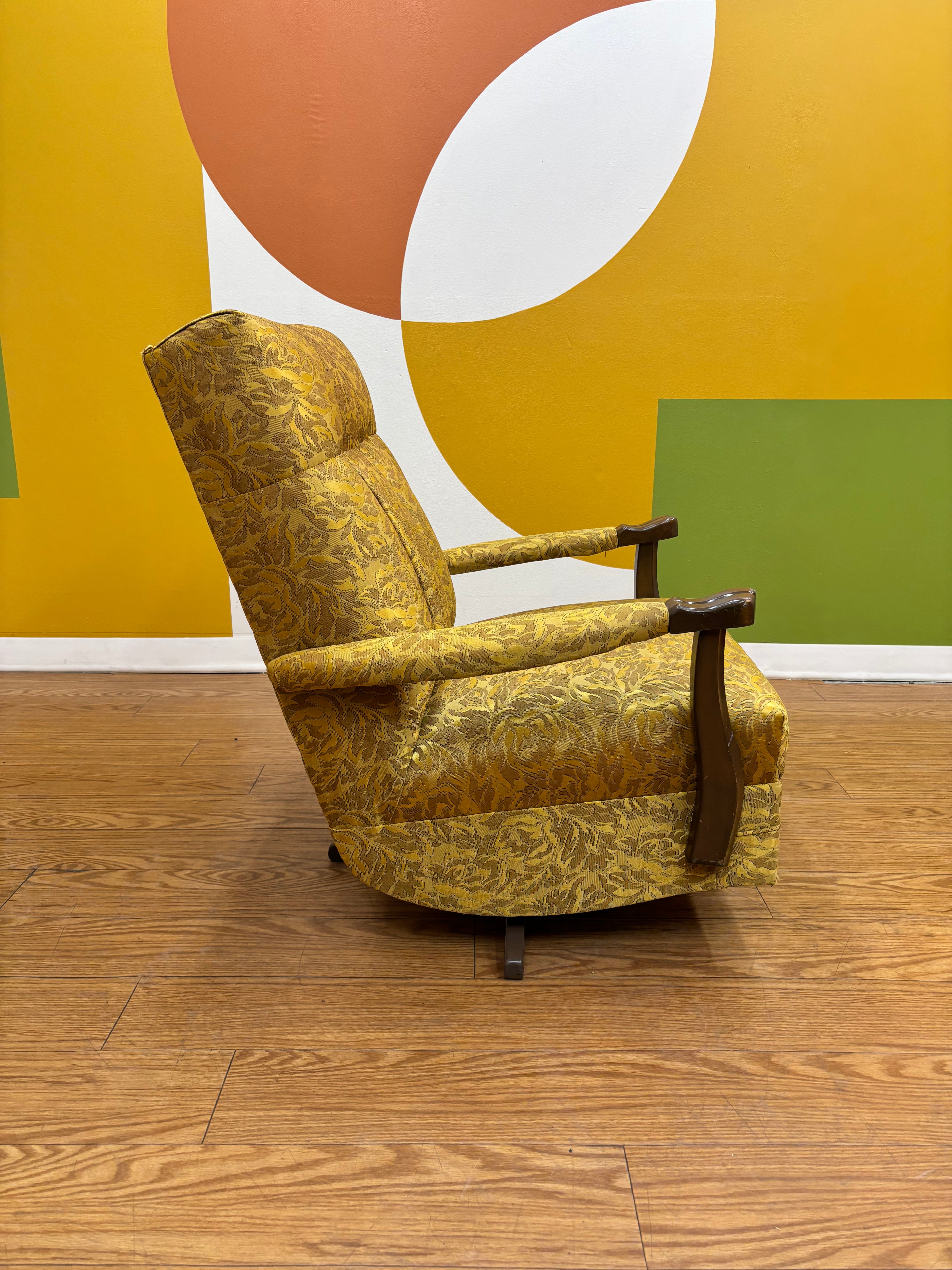 Yellow Swivel Rocking Chair