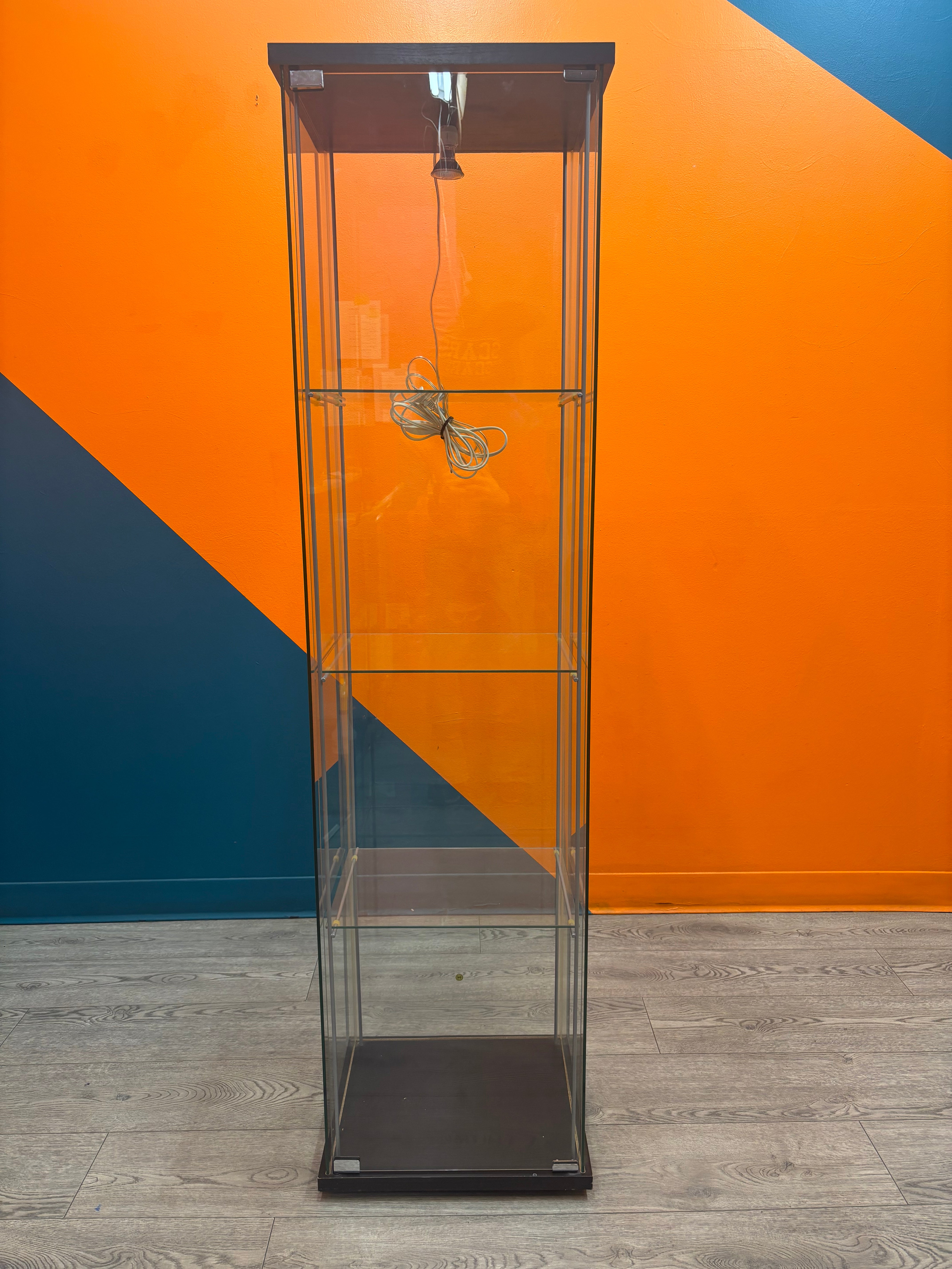 4 Tier Glass Curio Cabinet