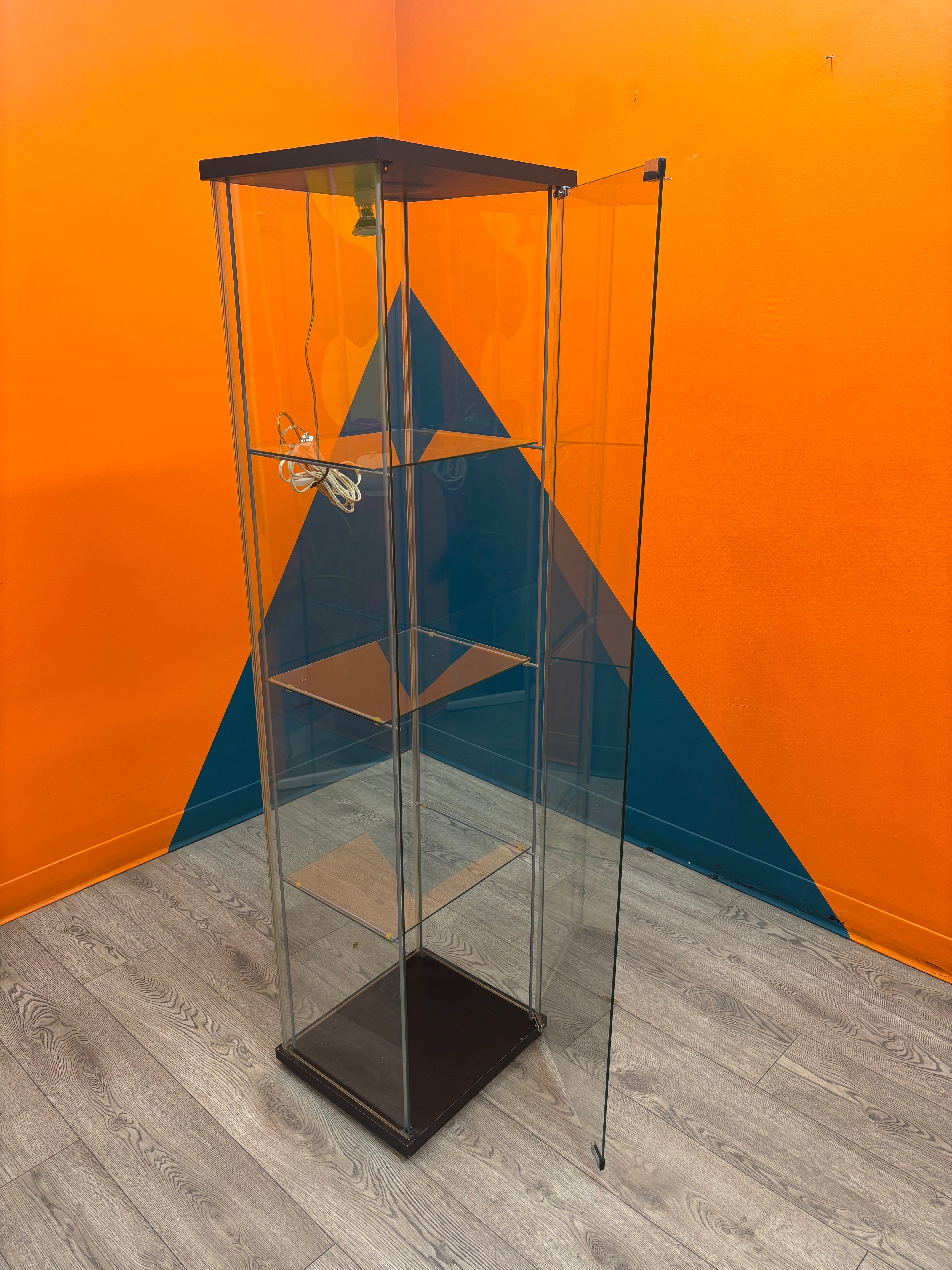 4 Tier Glass Curio Cabinet