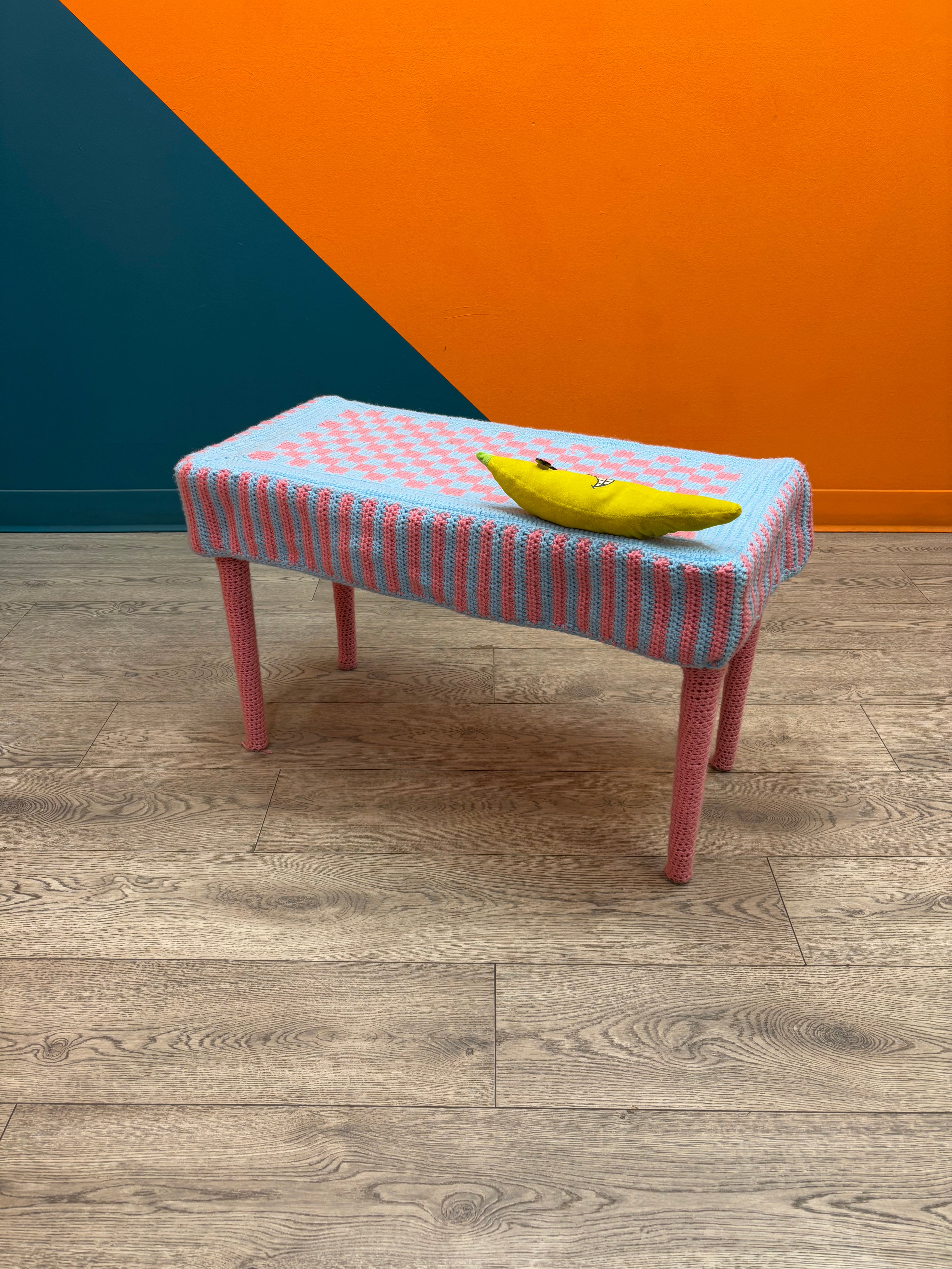 Storage Bench With Crochet Cover