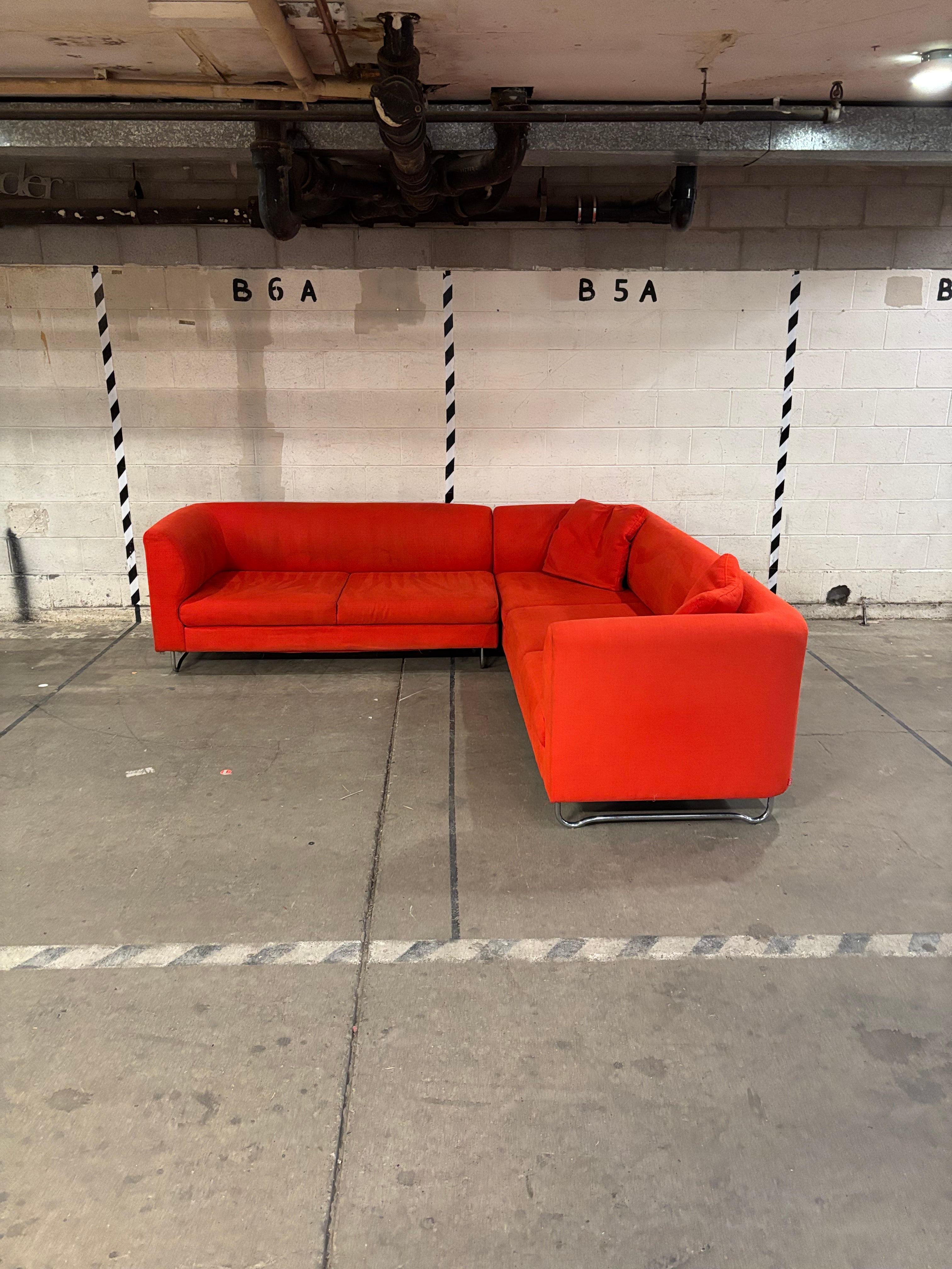 Orange 2 Piece Sectional (EQ3)