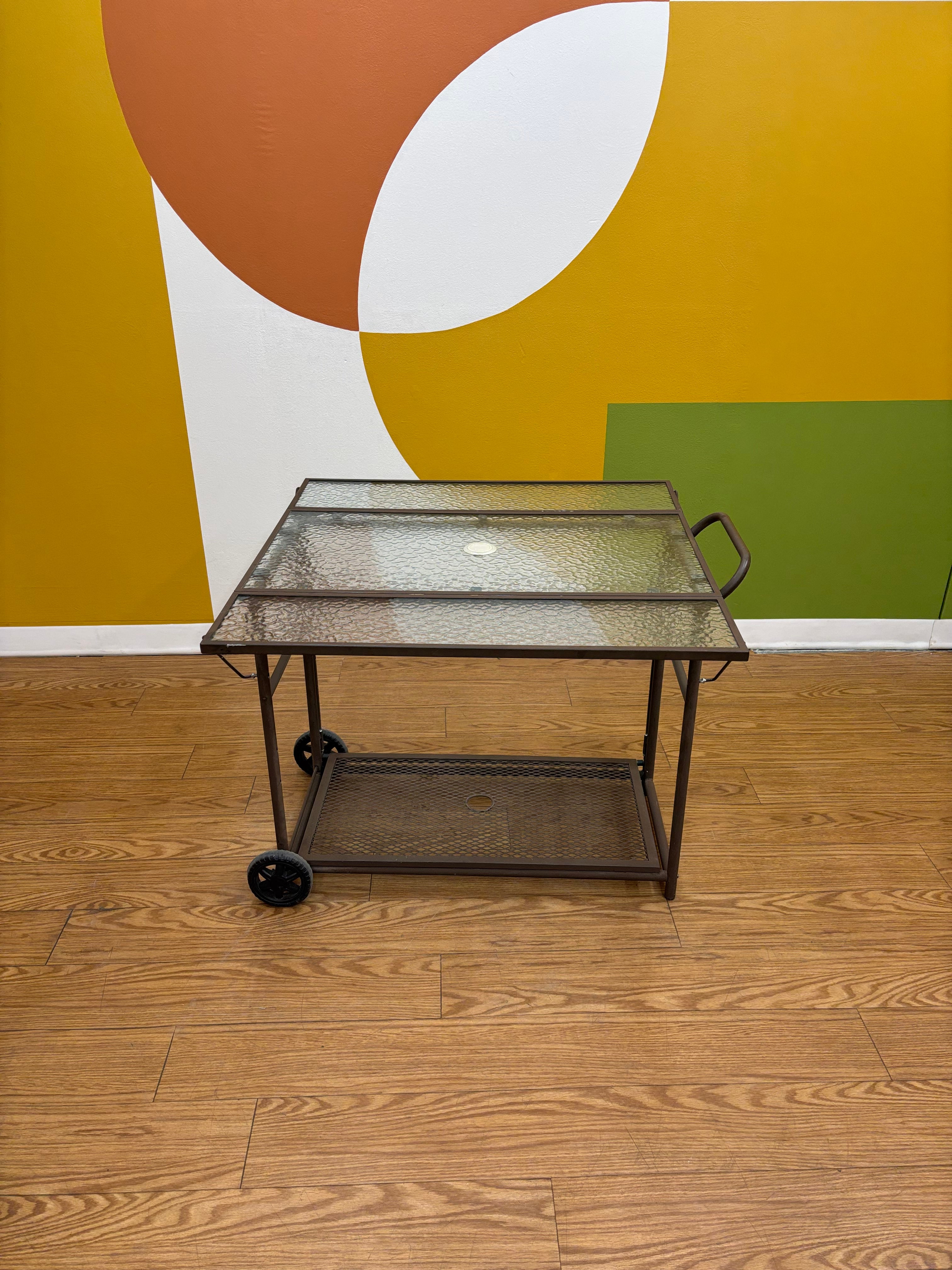 Rolling Glass Cart