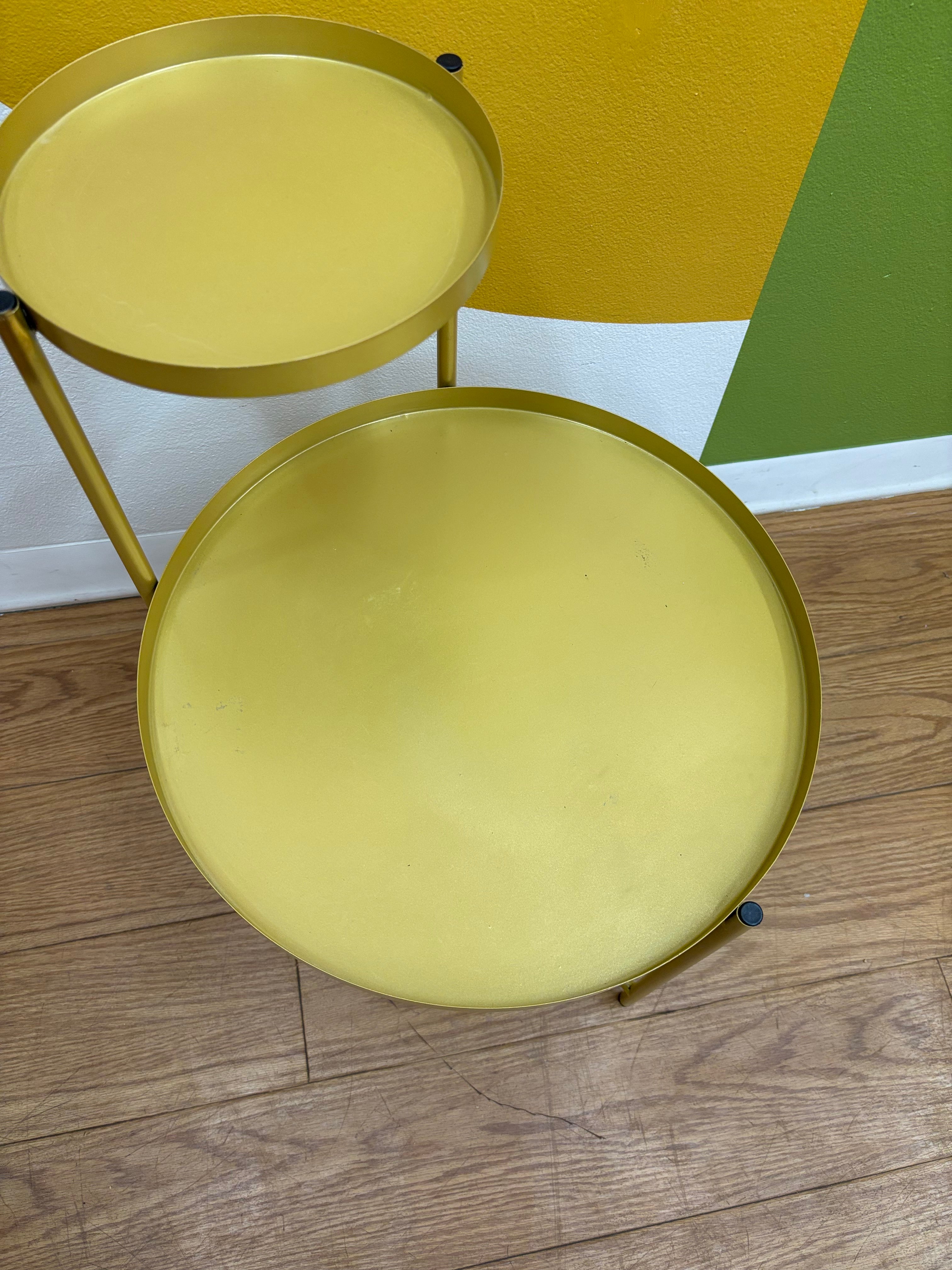 Metal Gold Tiered Plant Stand