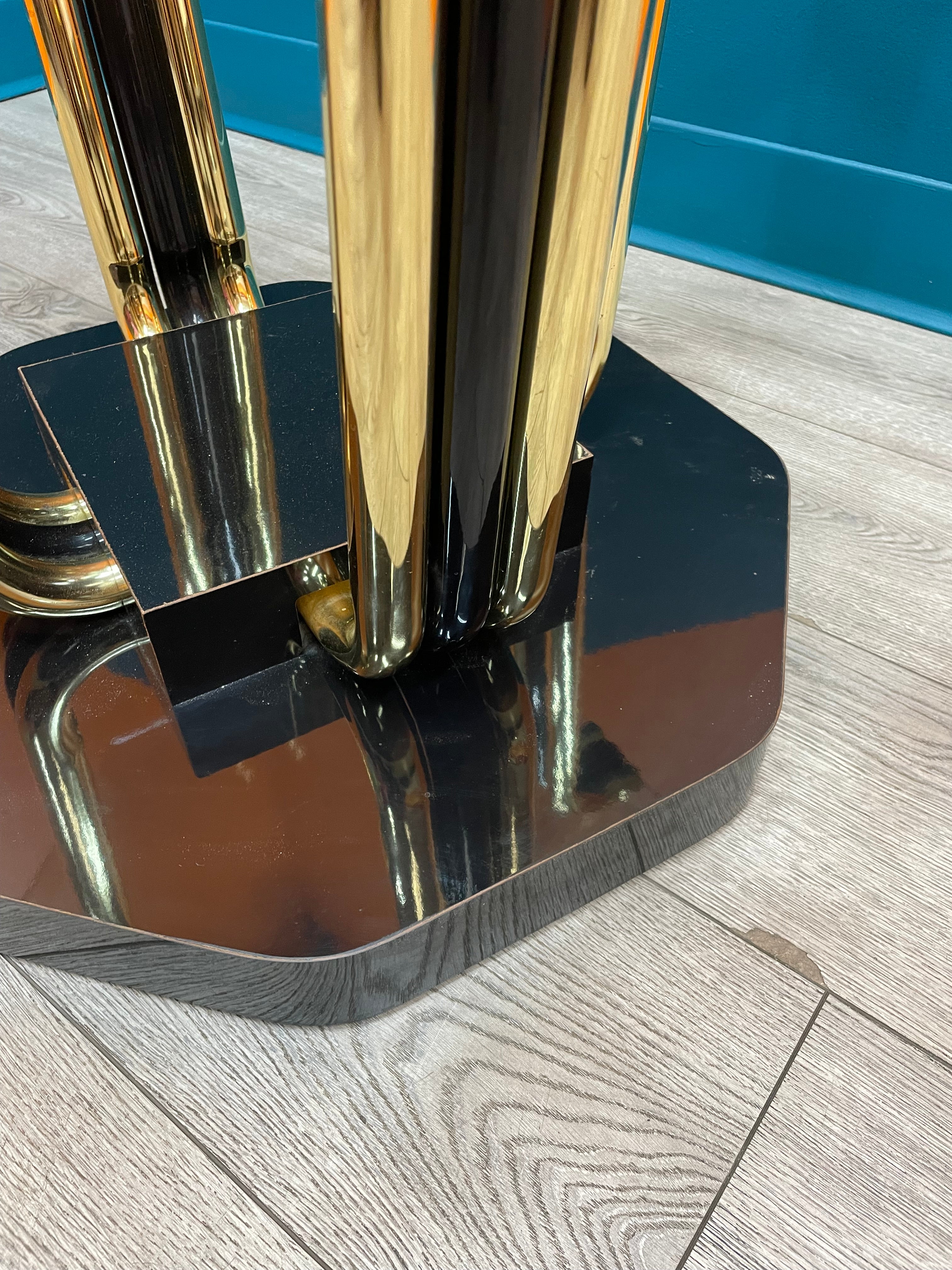 Black & Gold Metal Side Table