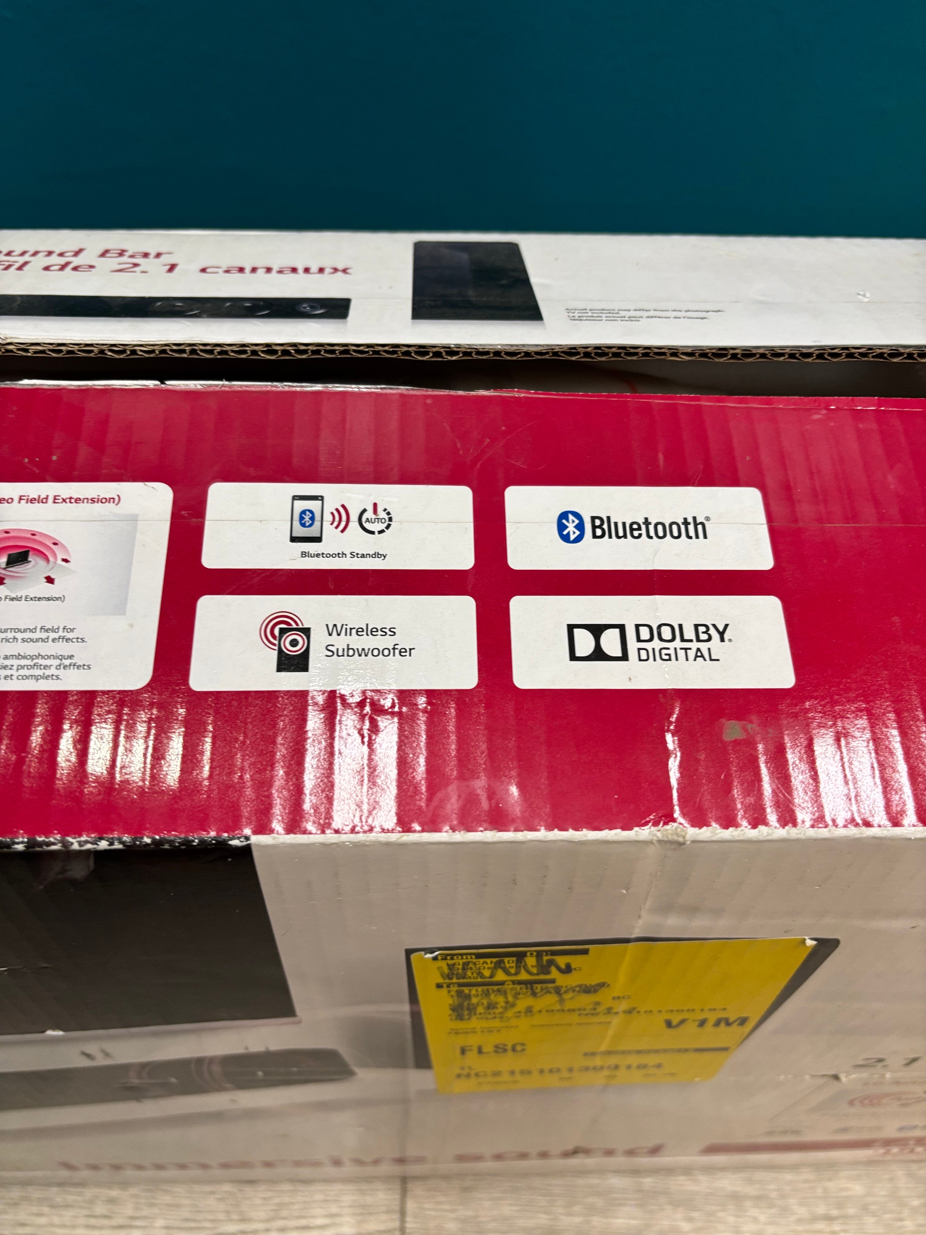 LG 2.1 ch Wireless Sound Bar System -NEW