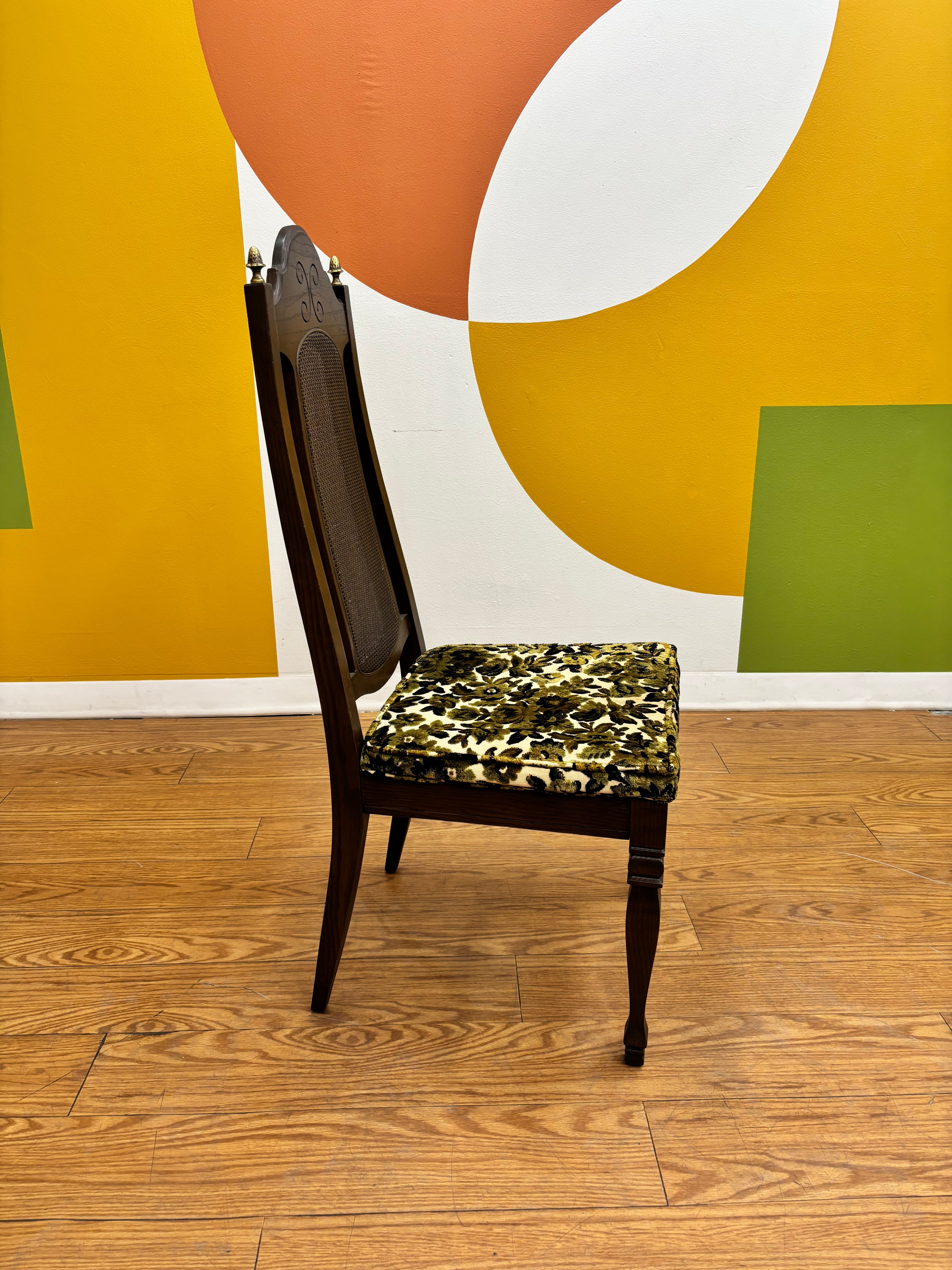 Green Floral Dining Chair (4)