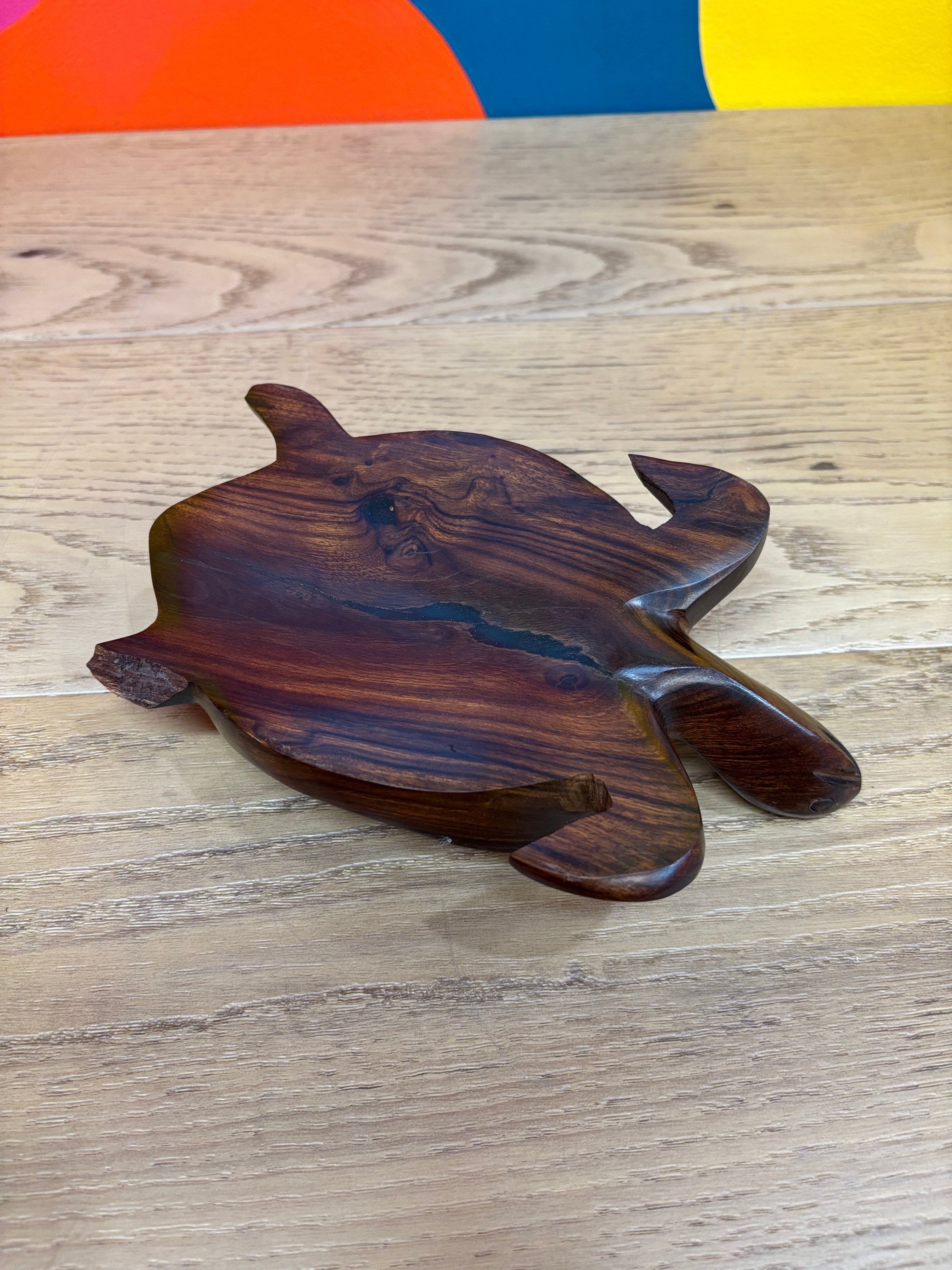 Hand Carved Wooden Turtle