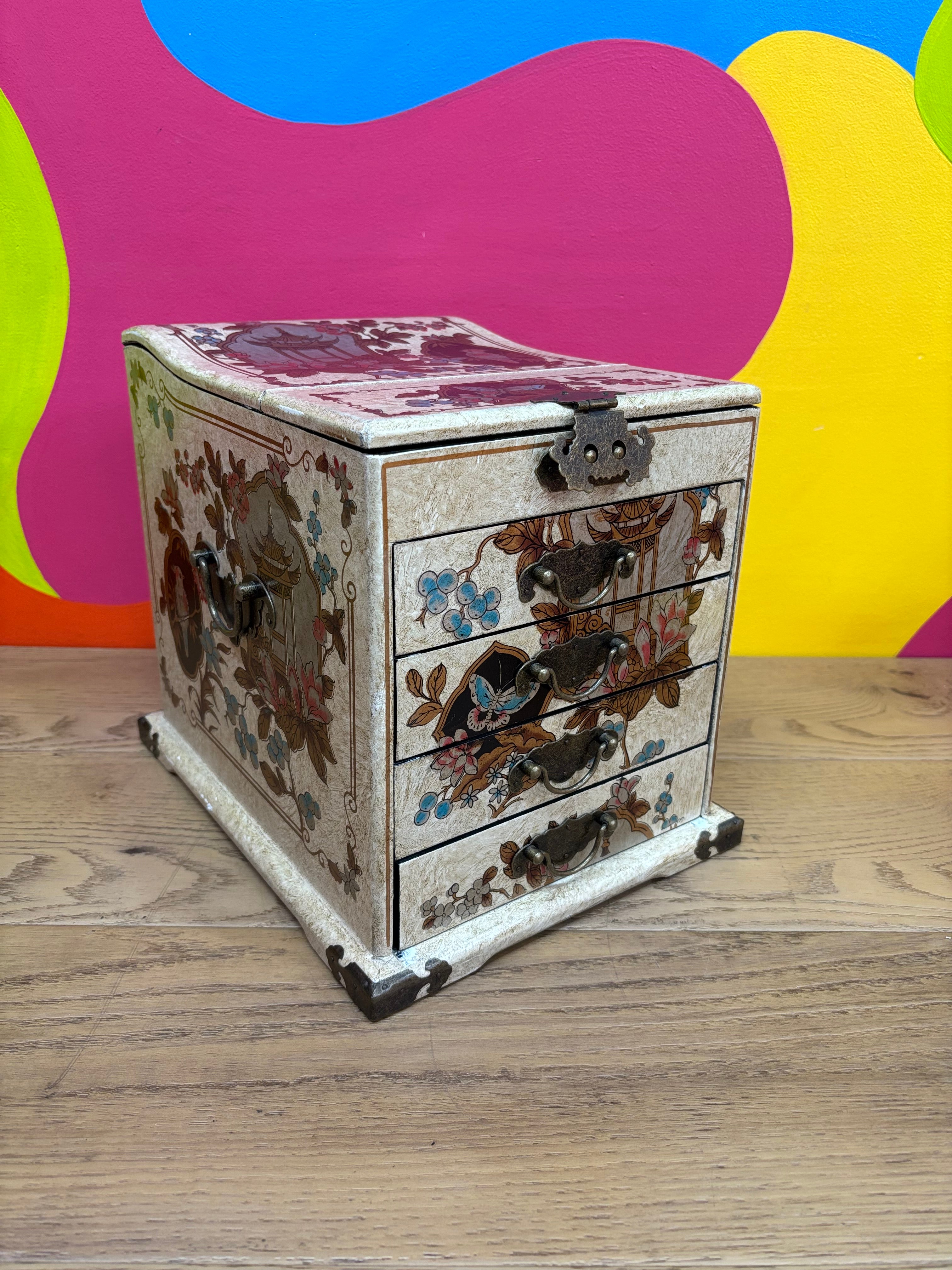 Pier 1 Floral Jewelry Box