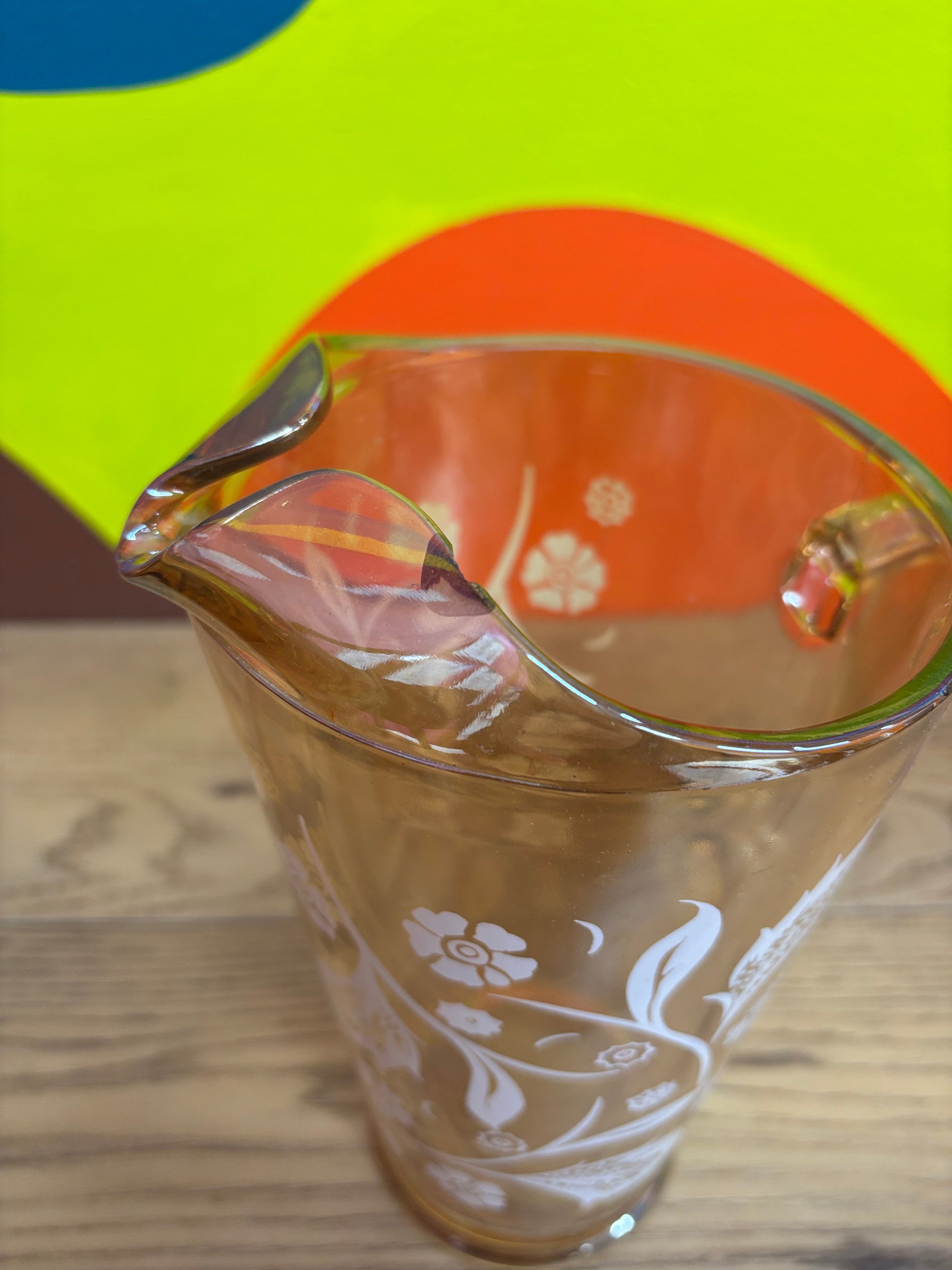 Iridescent Glass Pitcher