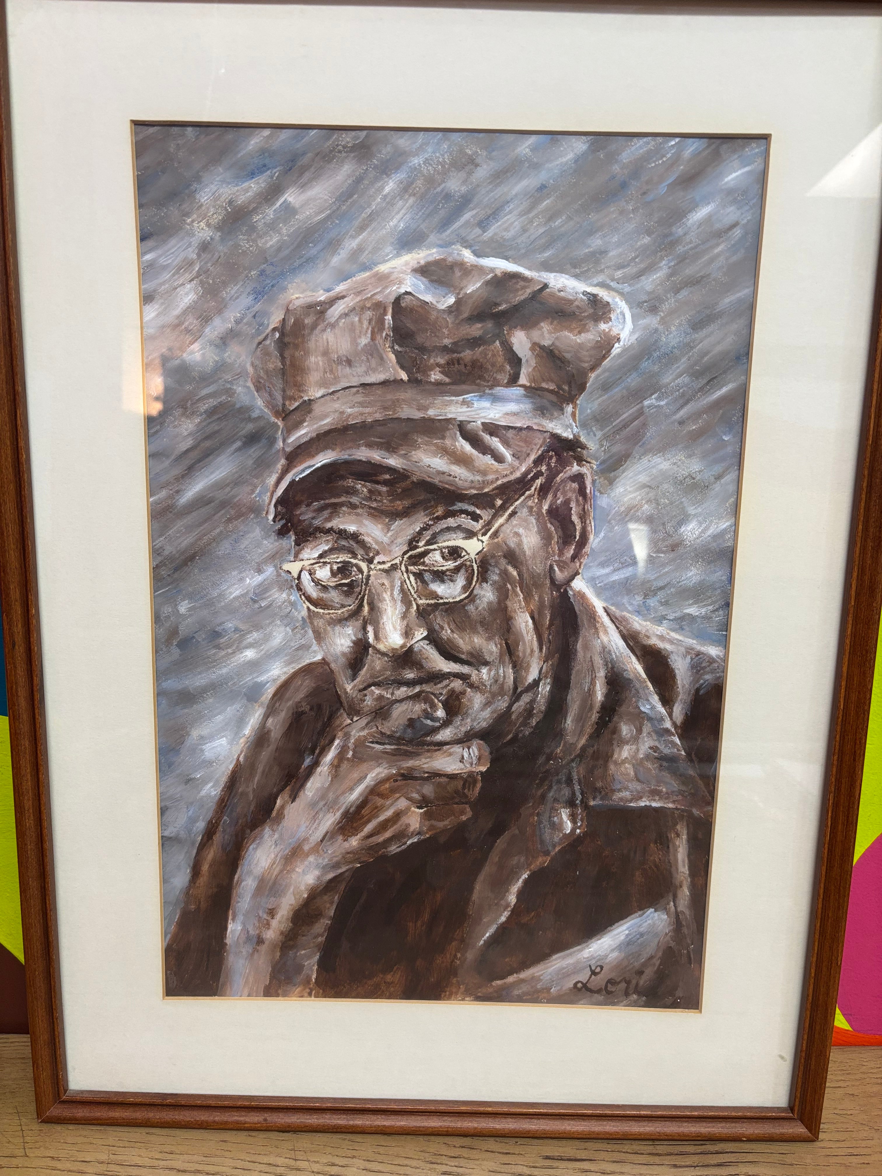 Framed Man Painting