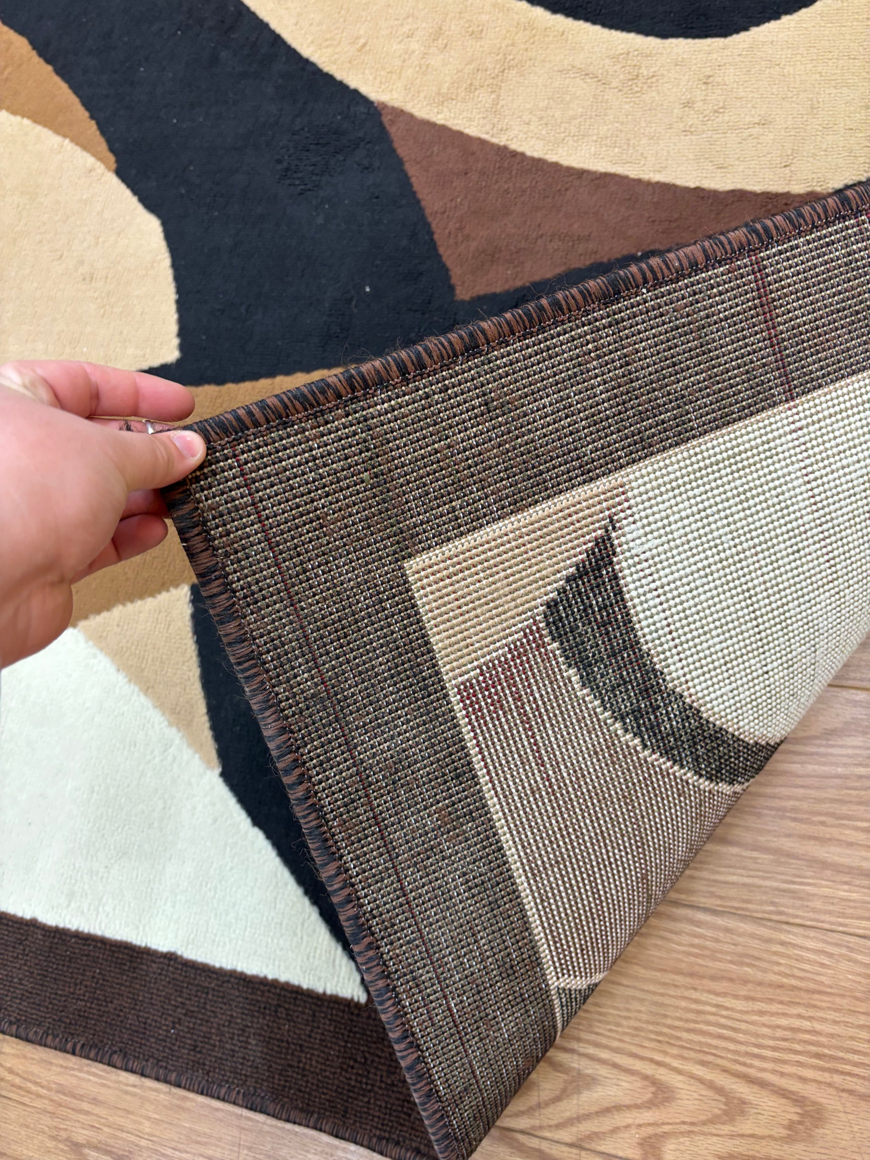 Abstract Brown Rug