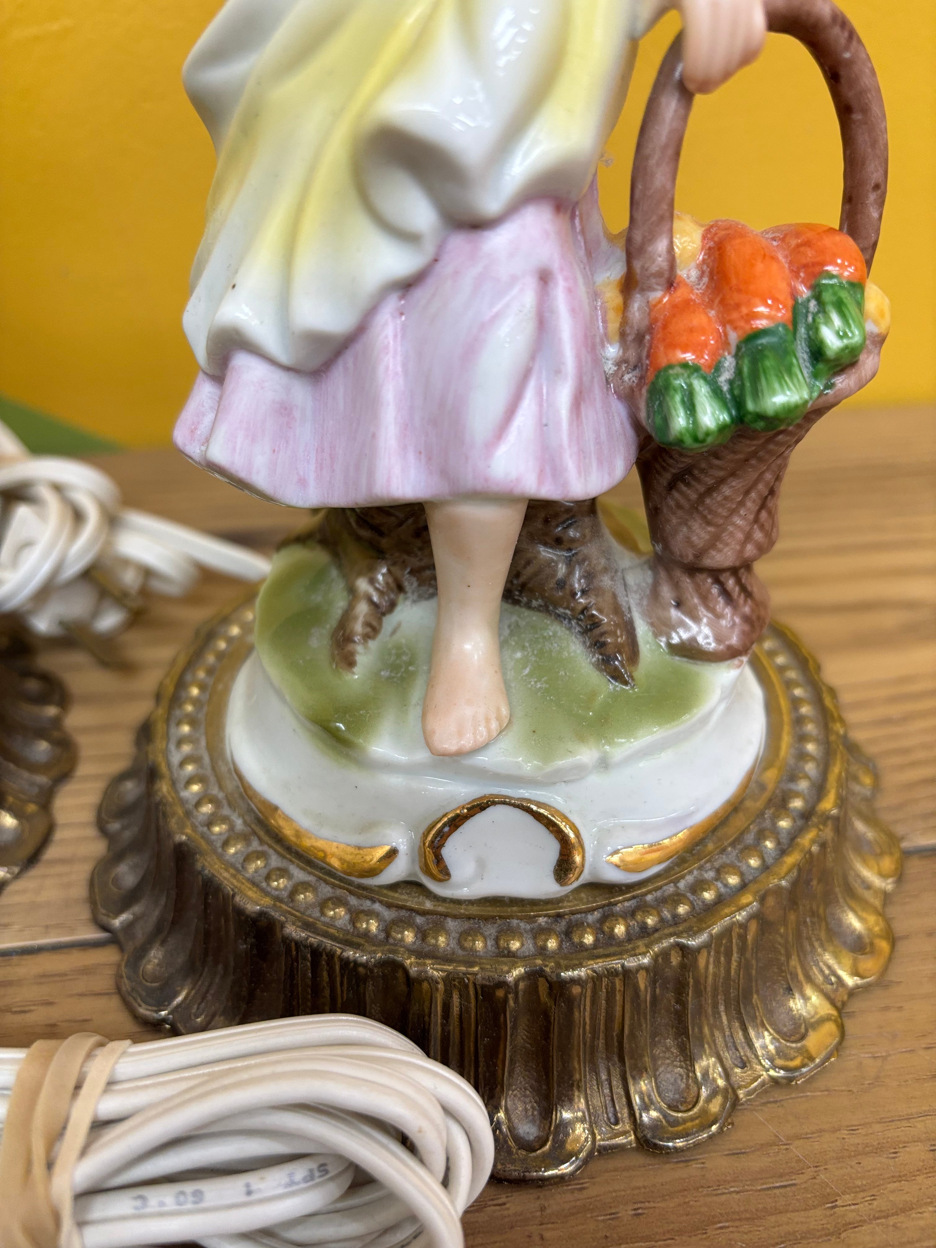 Ceramic Boy & Girl Lamps