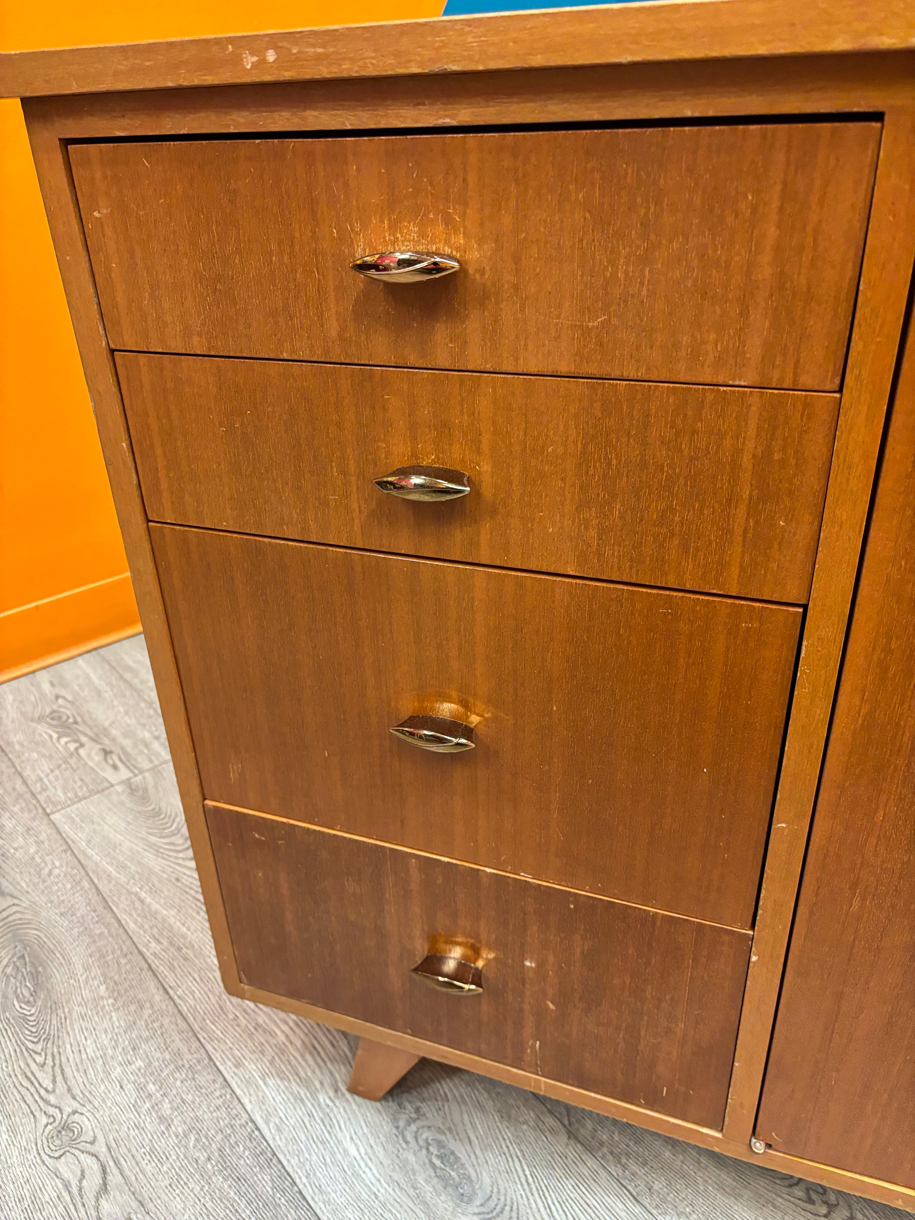 Drop Leaf Wood Cabinet