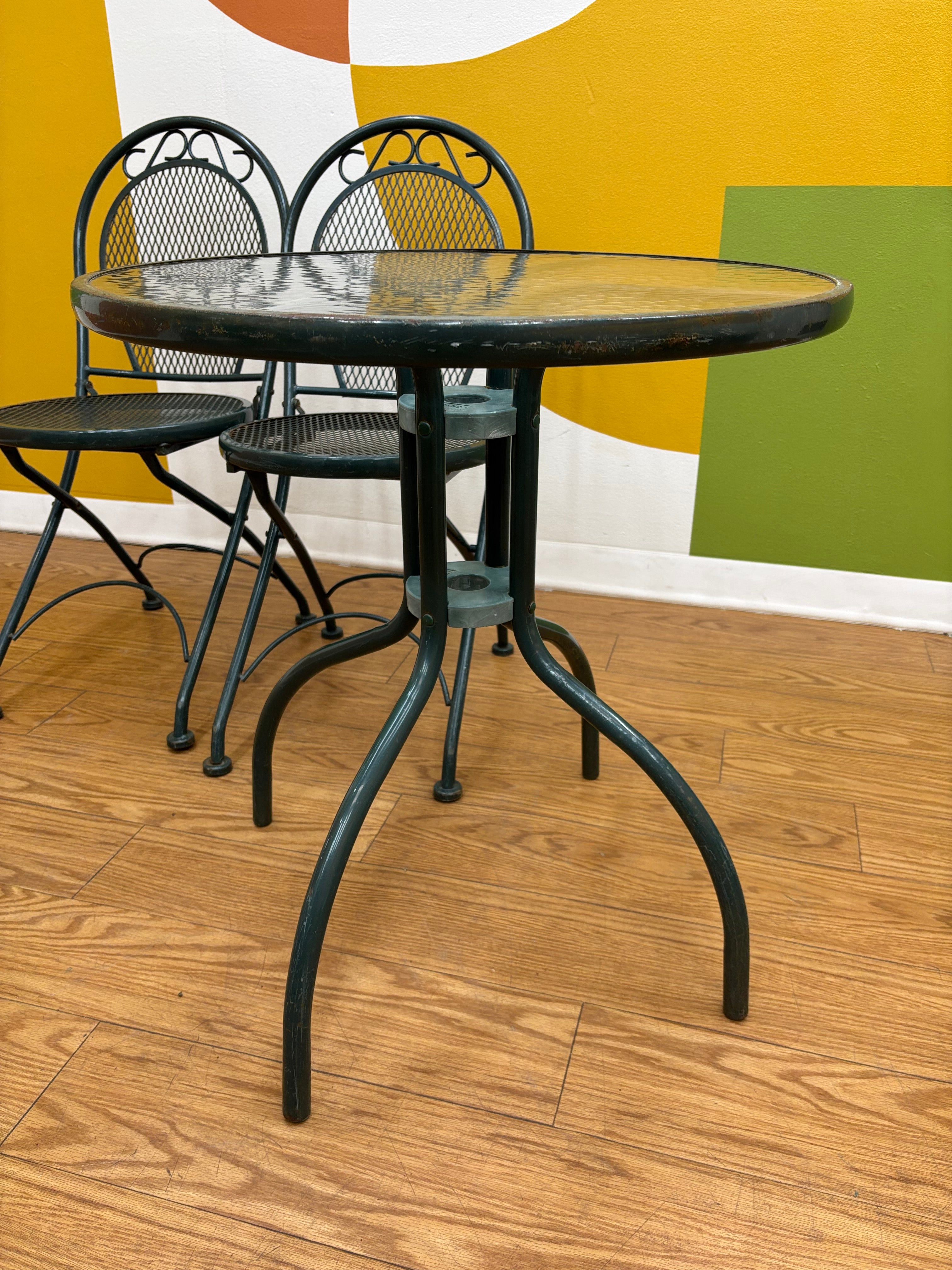 3 Piece Green Bistro Set