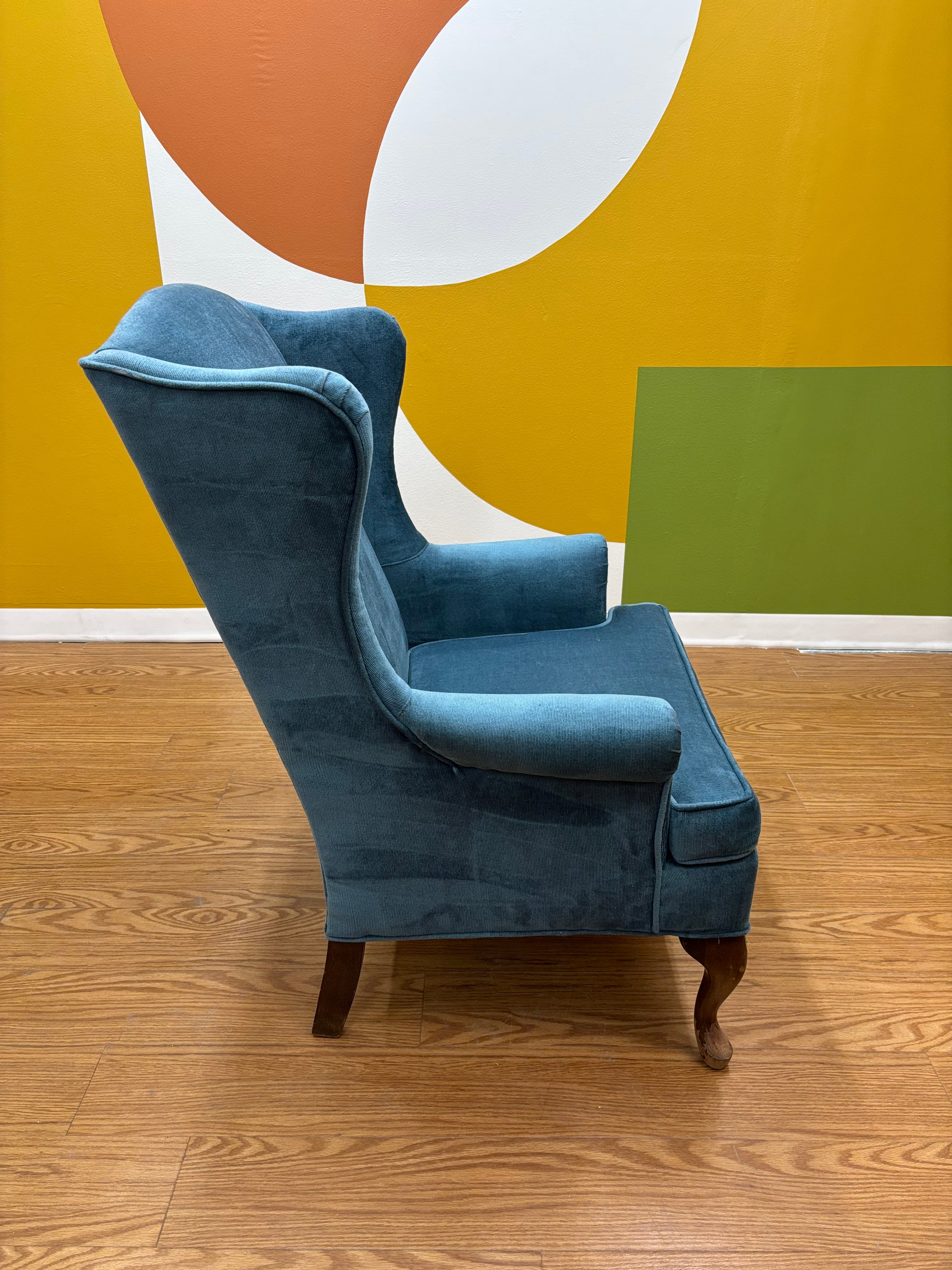 Blue Wingback Chair