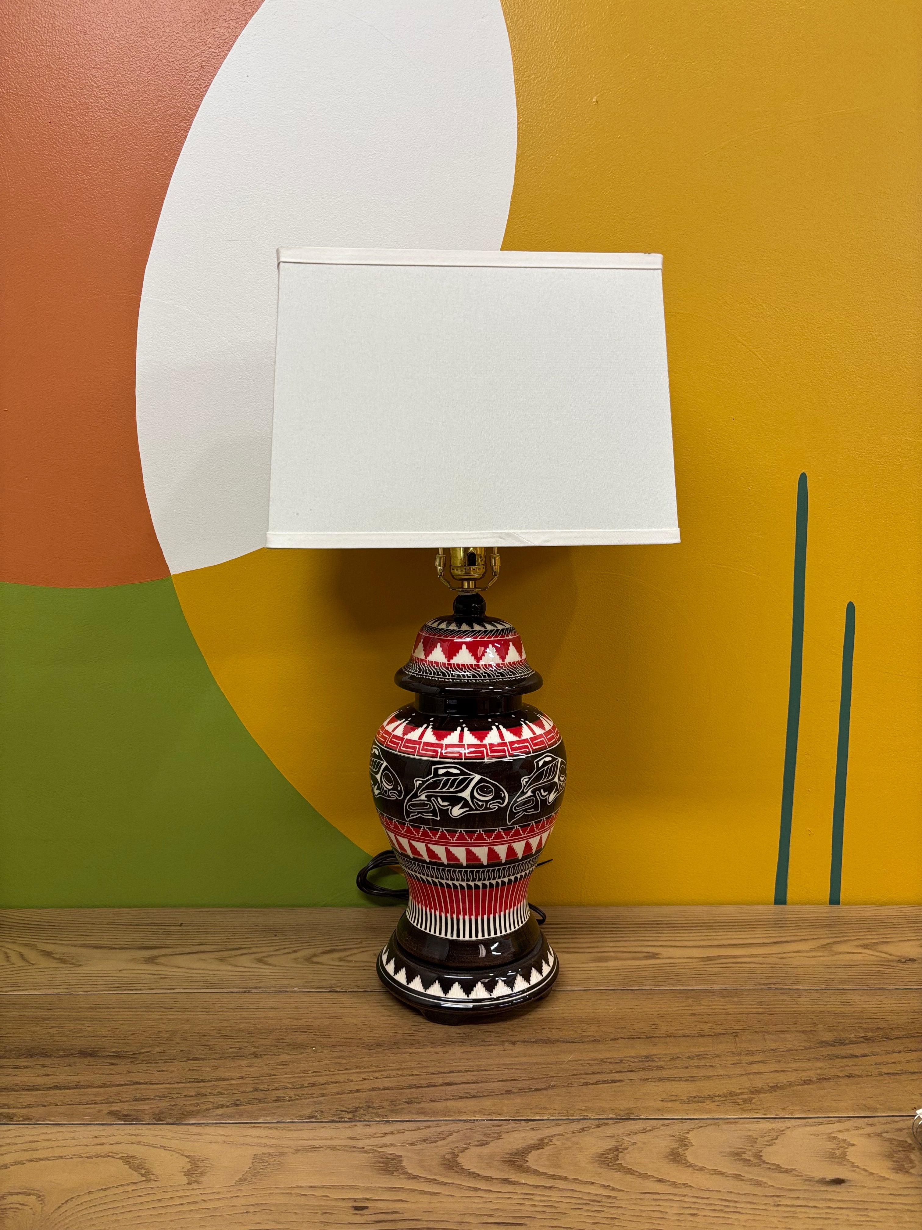 Red & Black Lamp