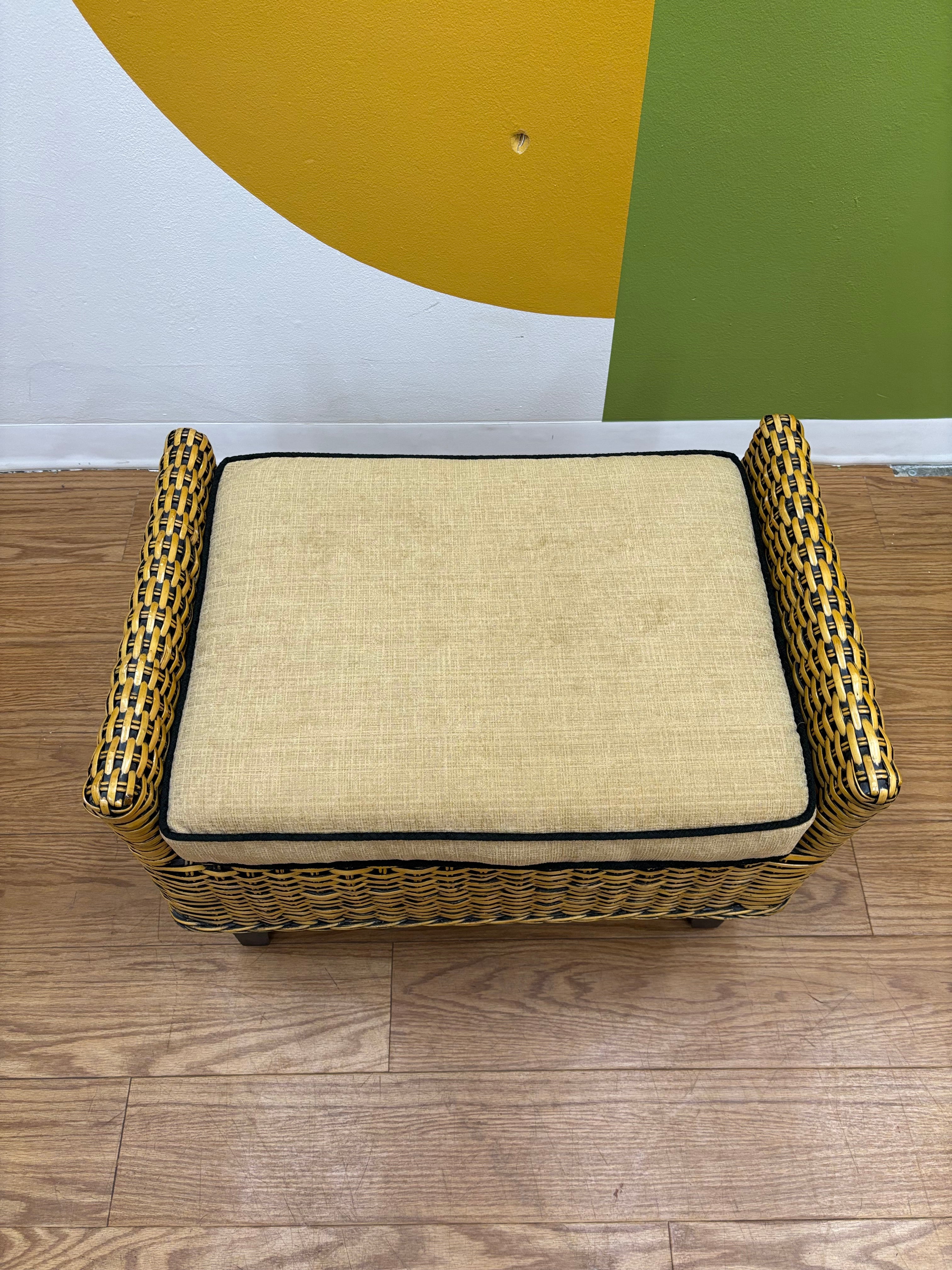 Wicker Ottoman