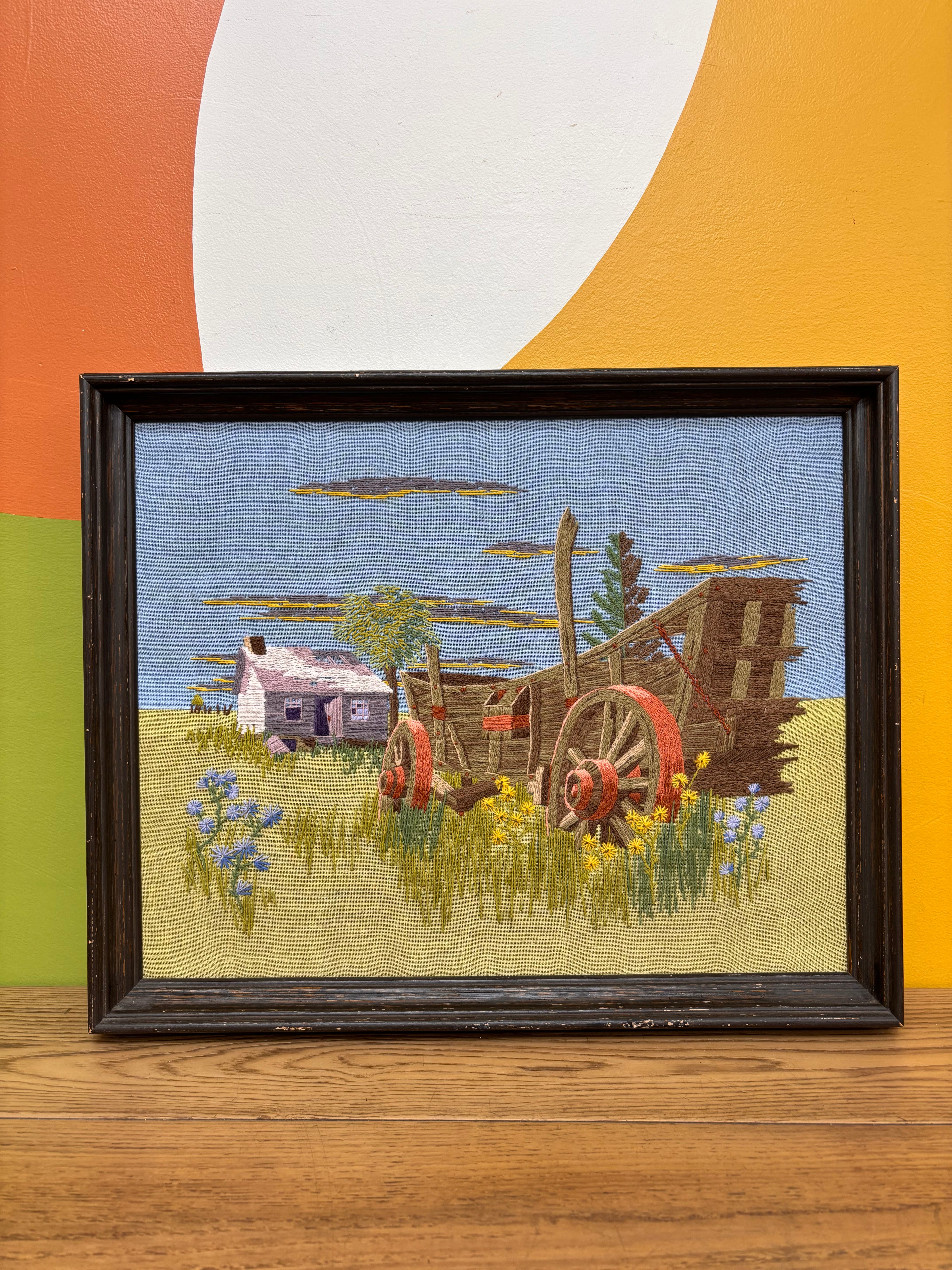 Crewel Embroidered Wall Art