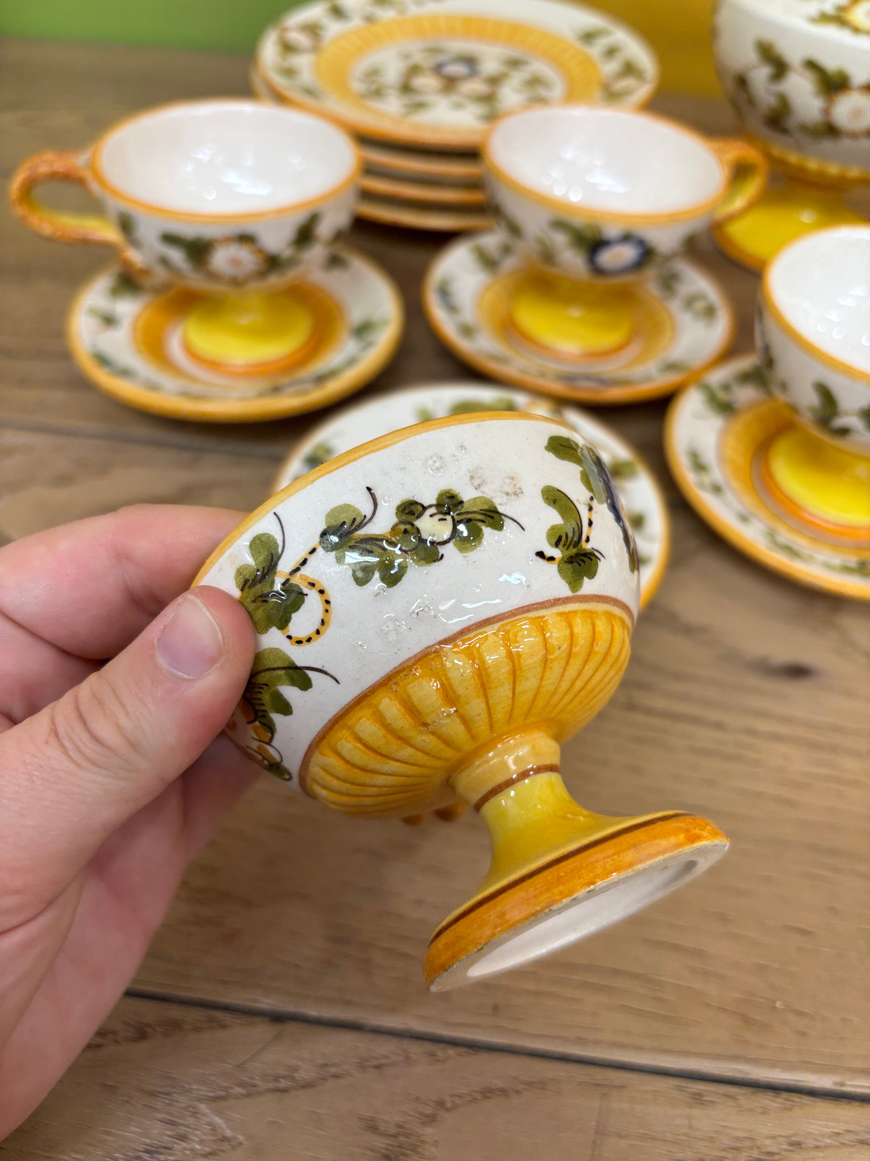 Hand Painted Ceramic Teapot Set