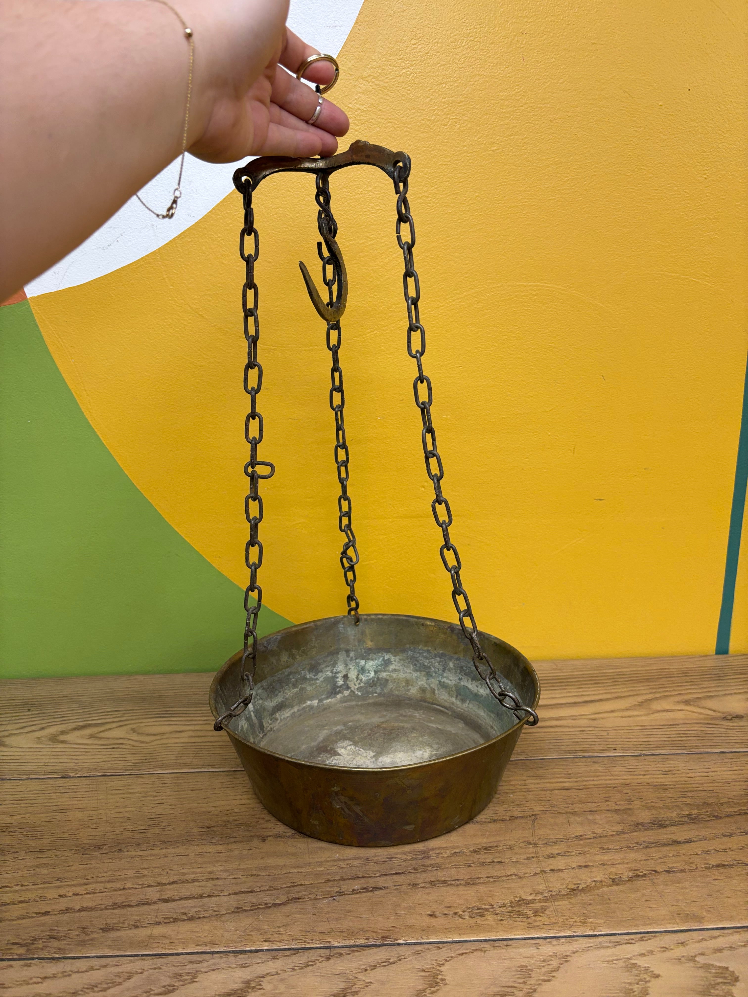 Brass Hanging Pan Scale