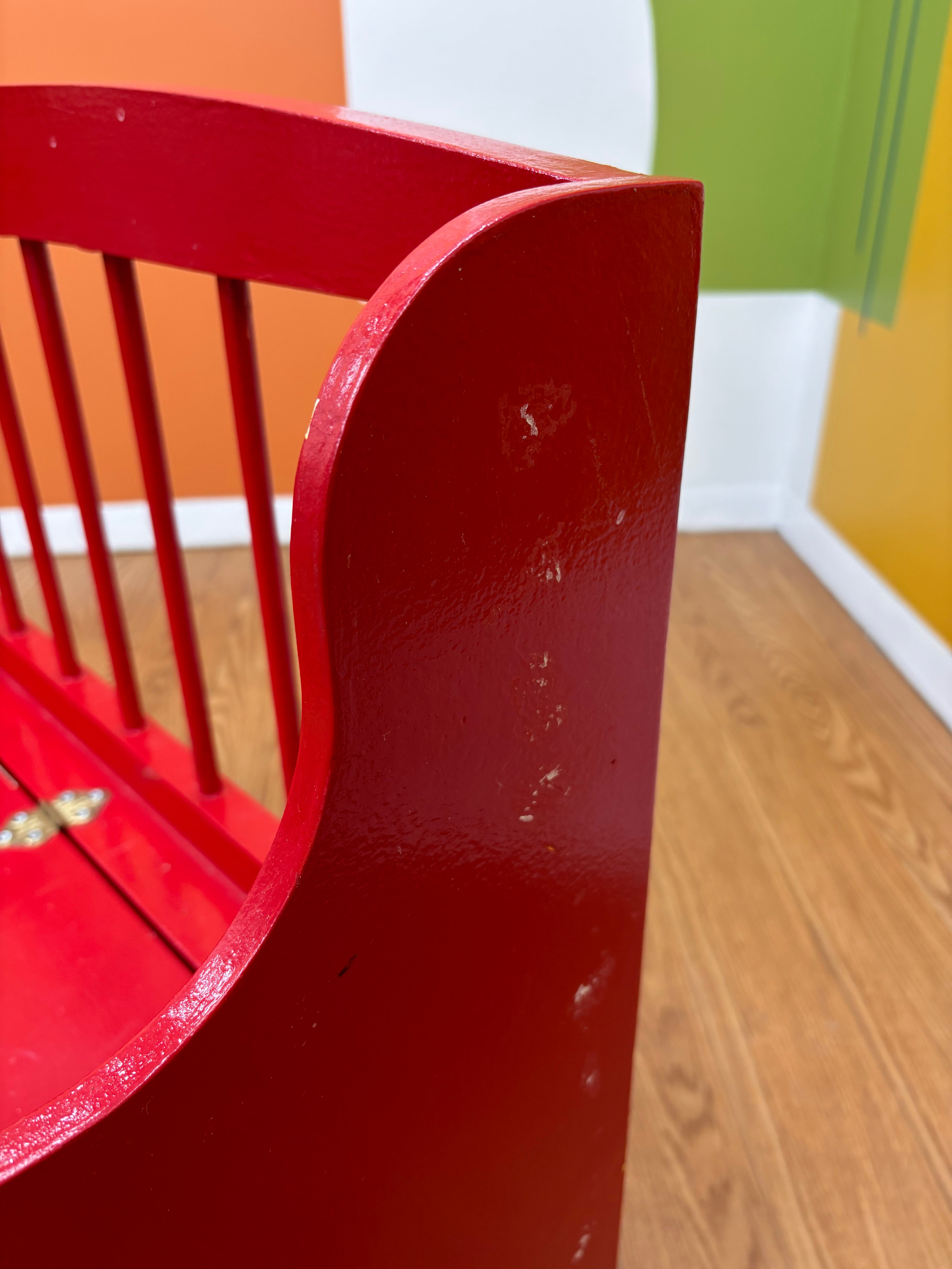 Red Wood Bench