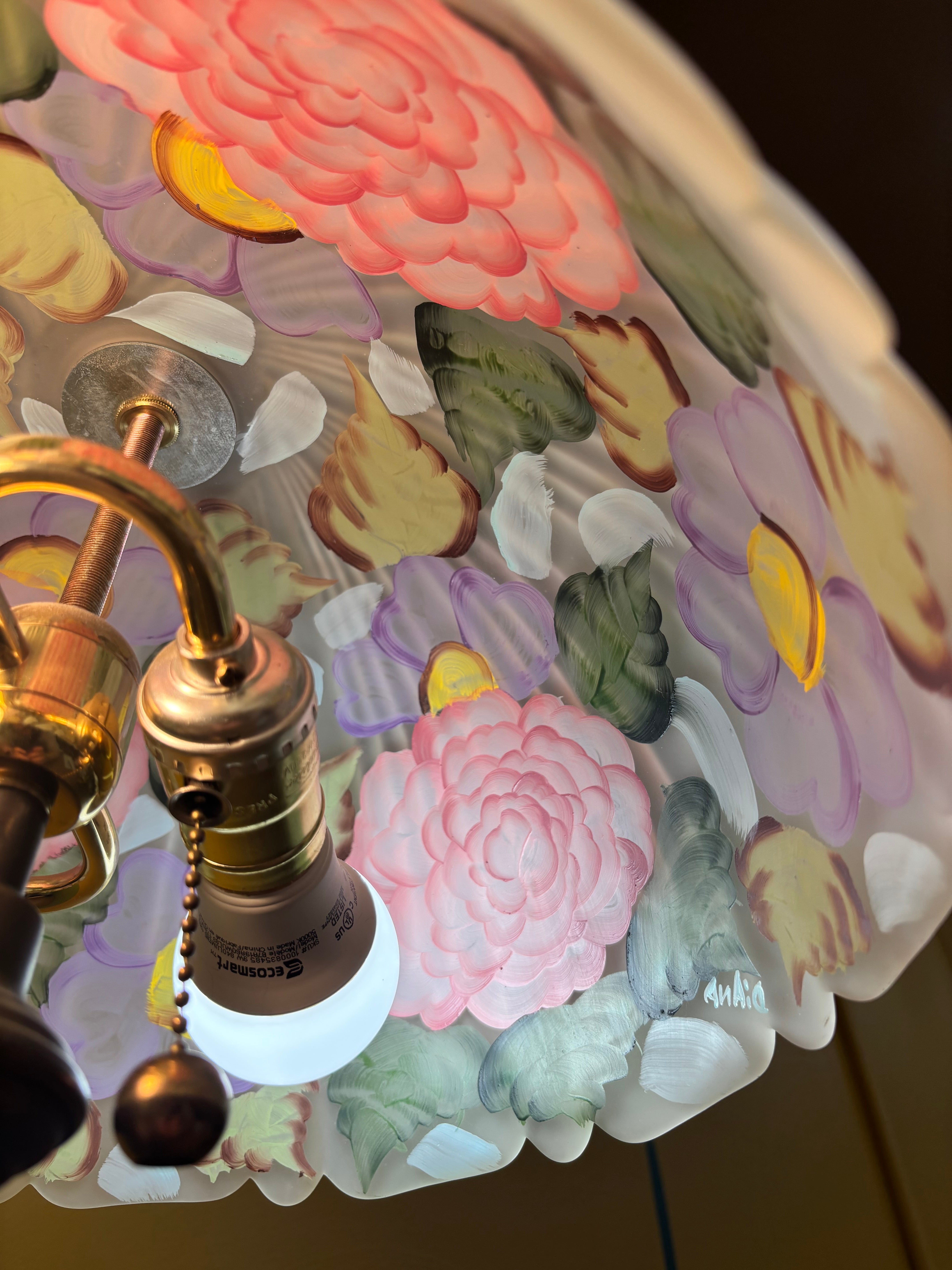 Reverse-Painted Table Lamp