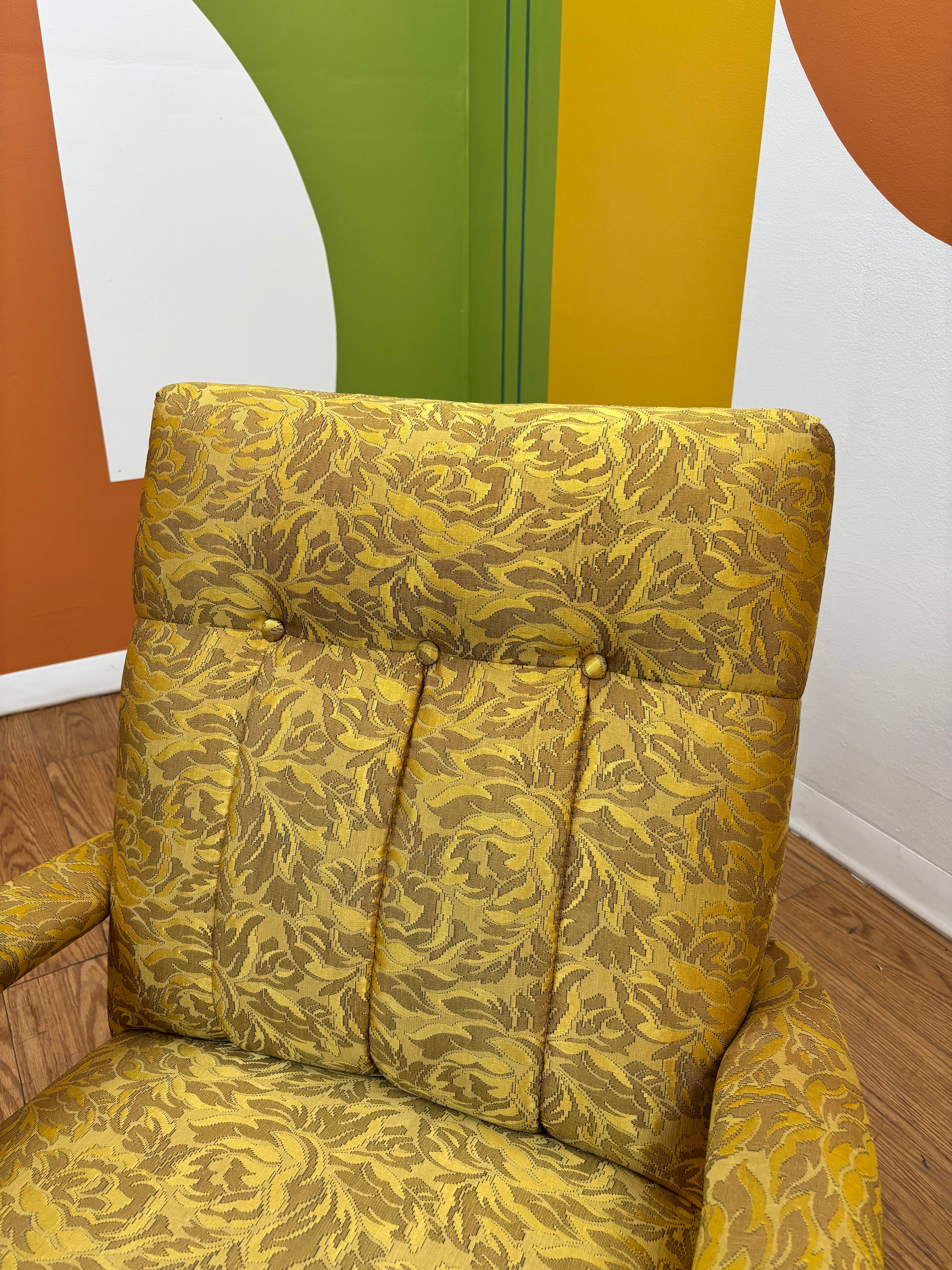Yellow Swivel Rocking Chair