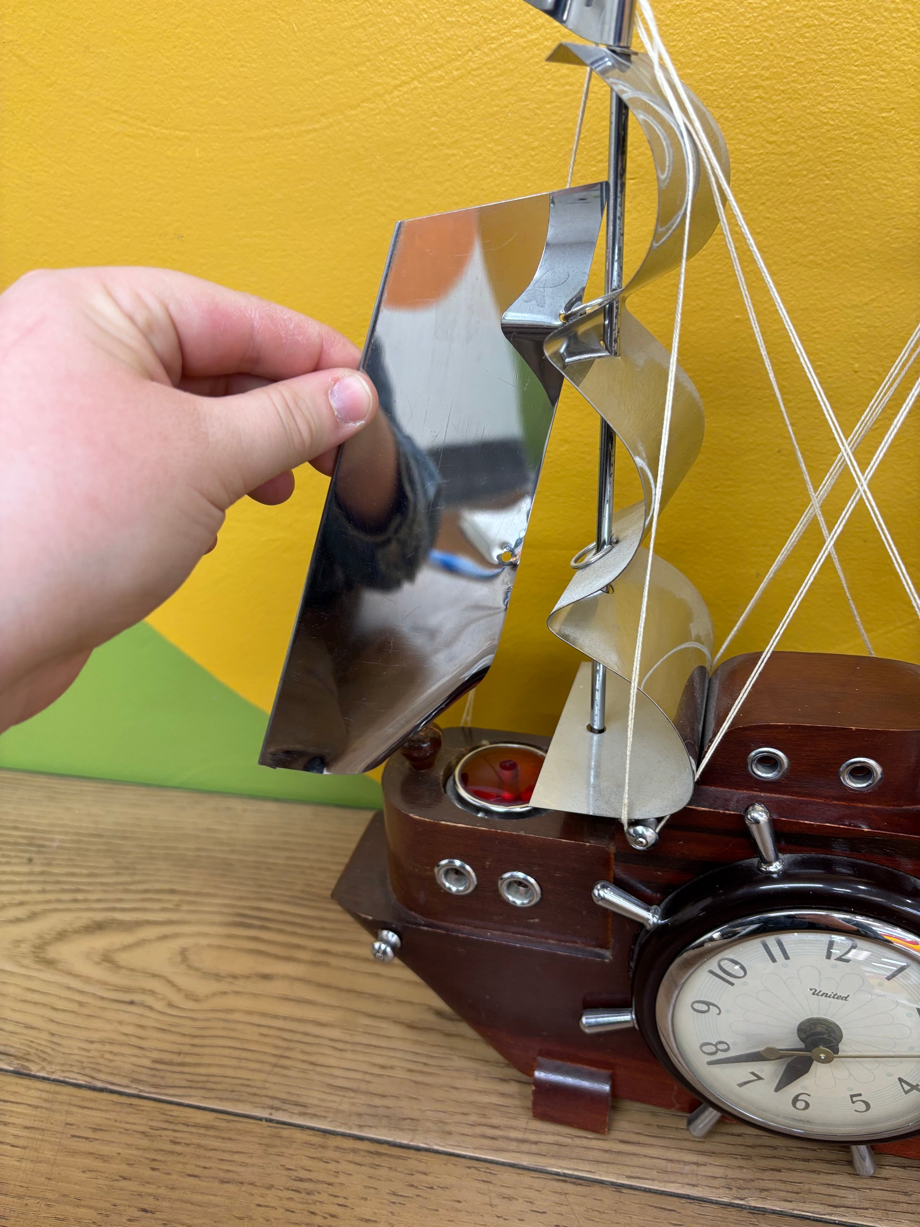 Electric Boat Mantel Clock