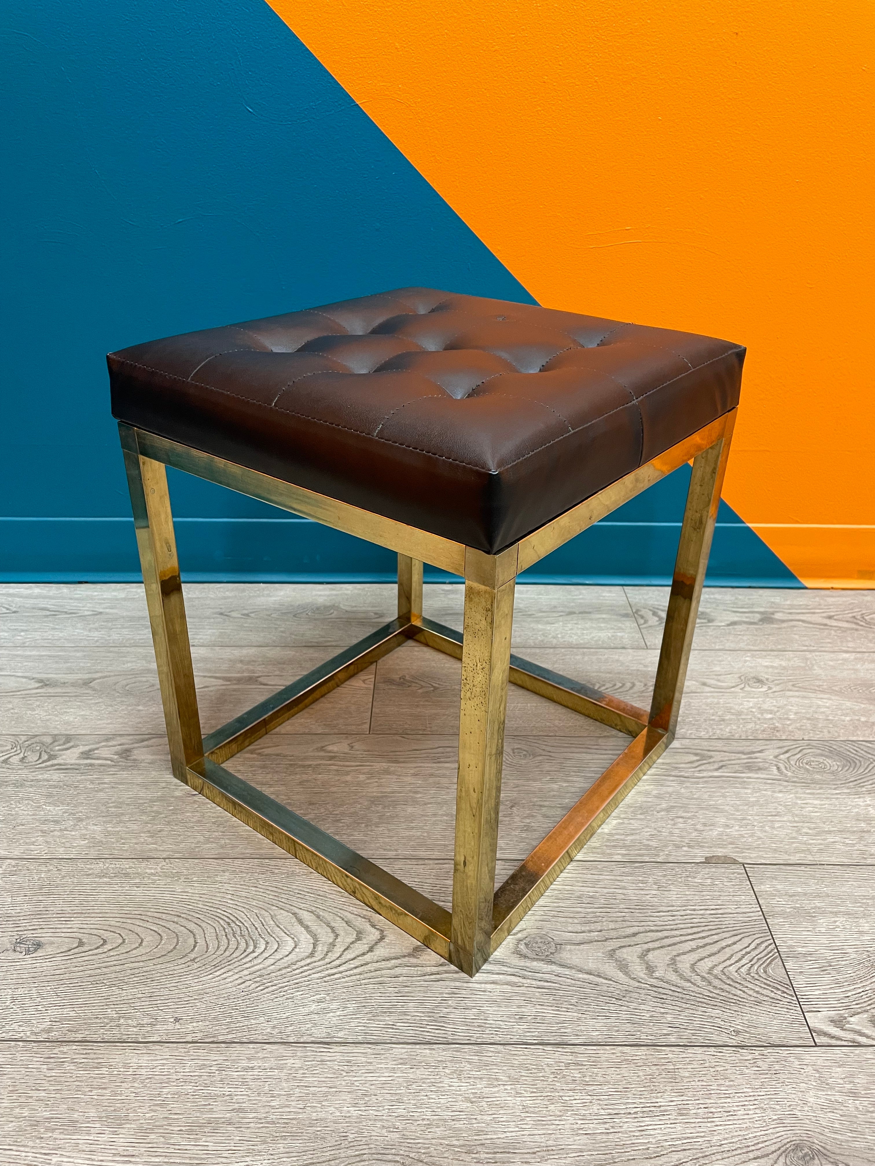 Gold & Black Stool