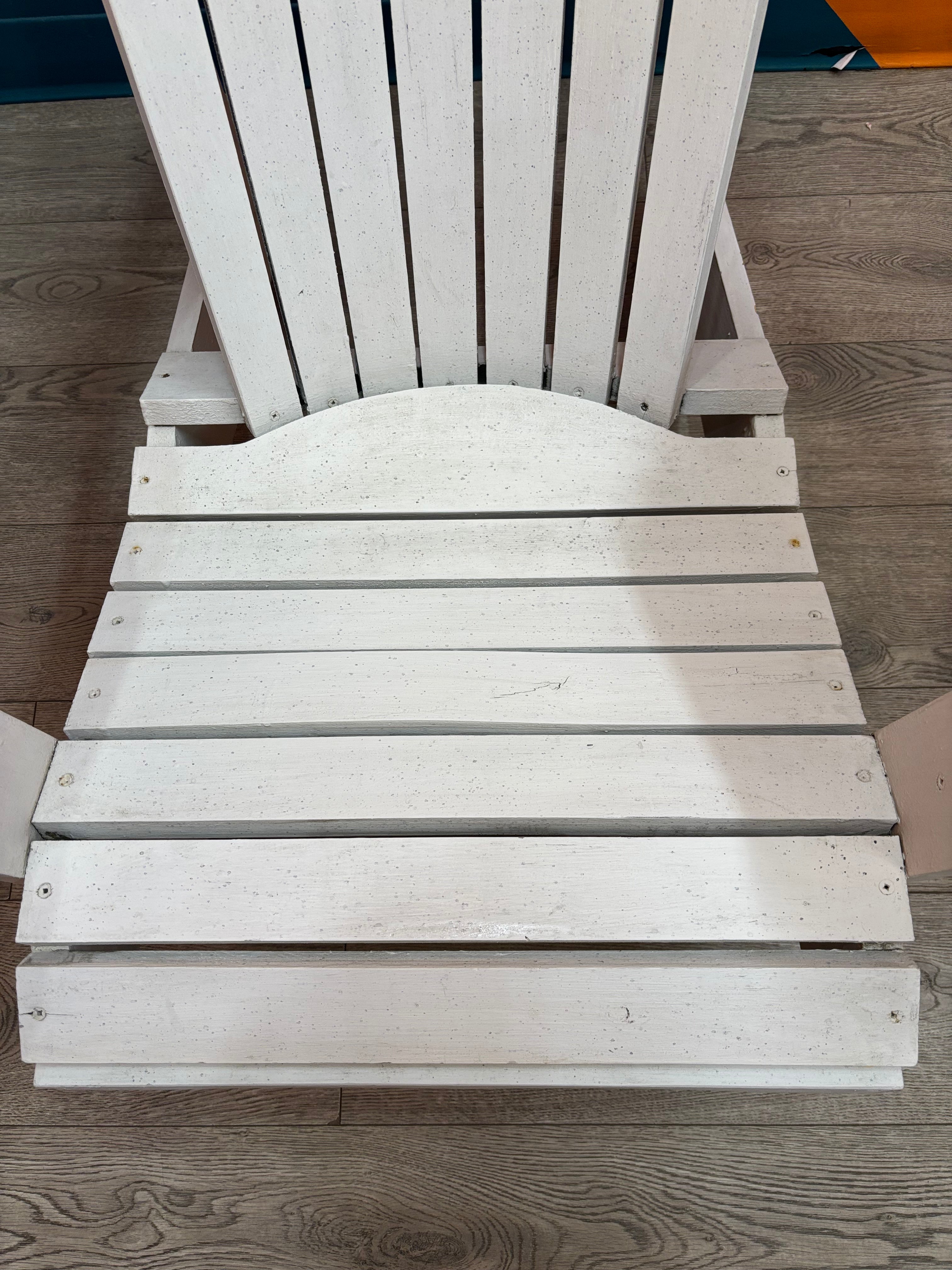 White Wood Adirondack Lounge Chair #2