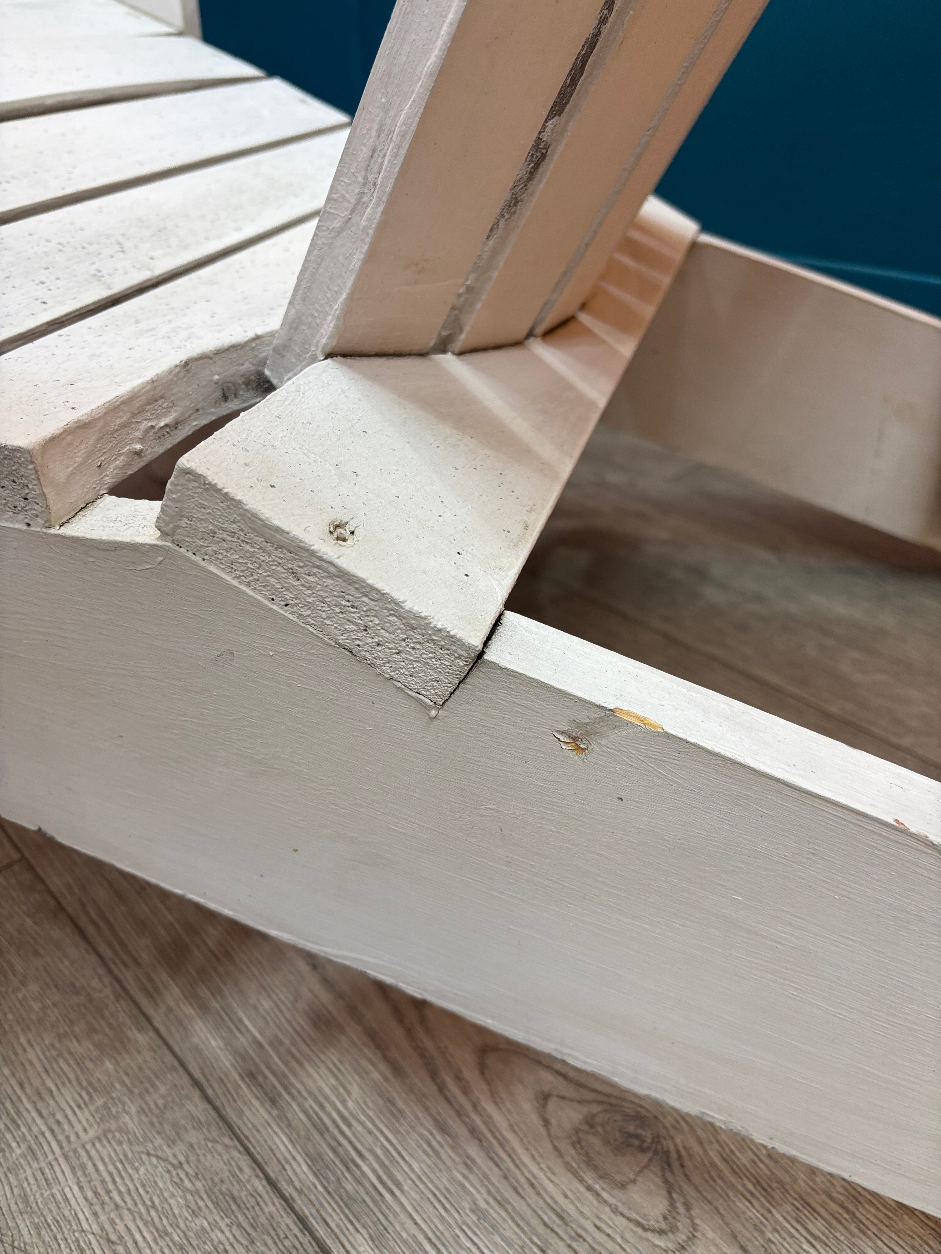 White Wood Adirondack Lounge Chair #2