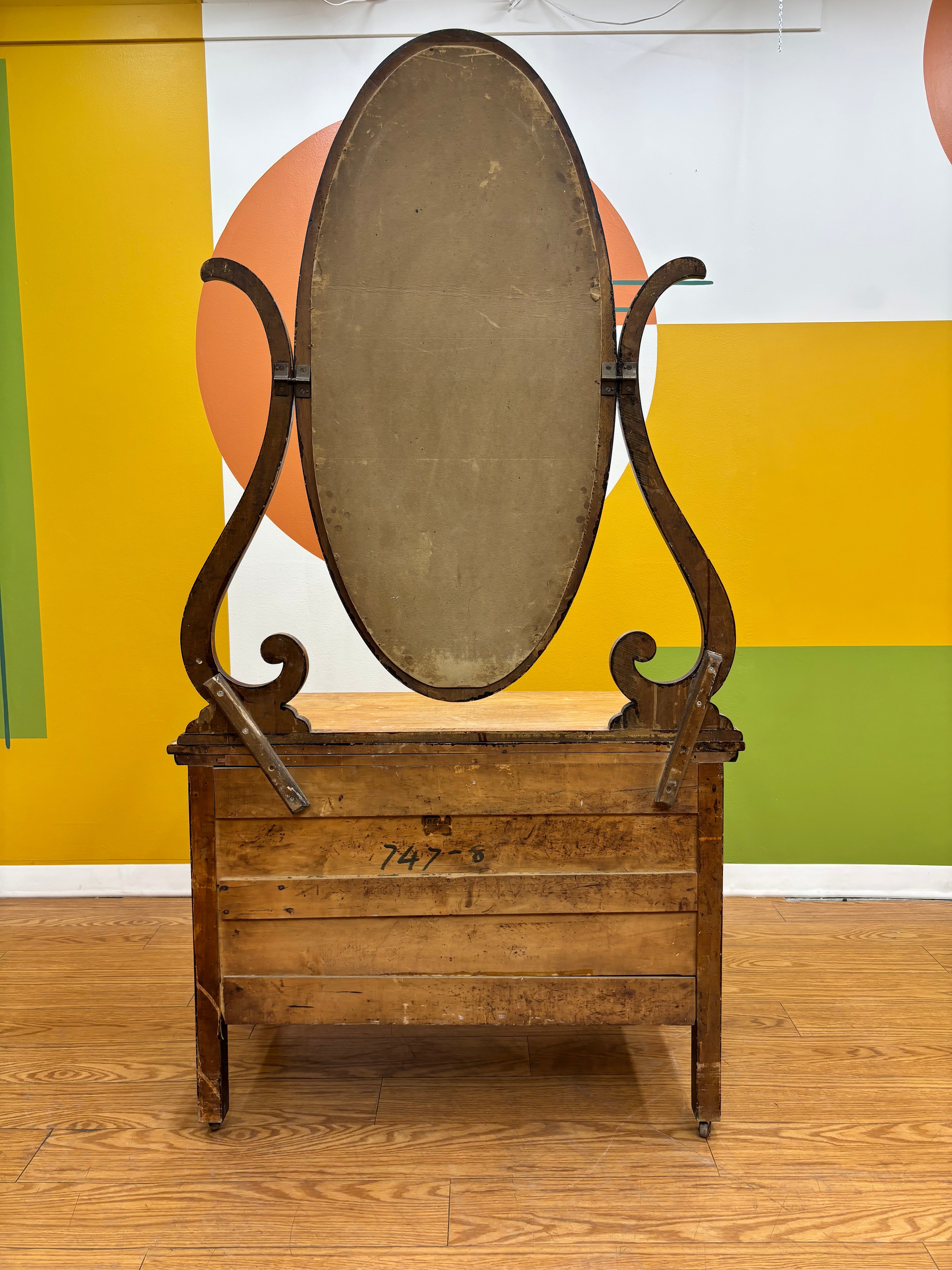 Wood Dresser with Mirror