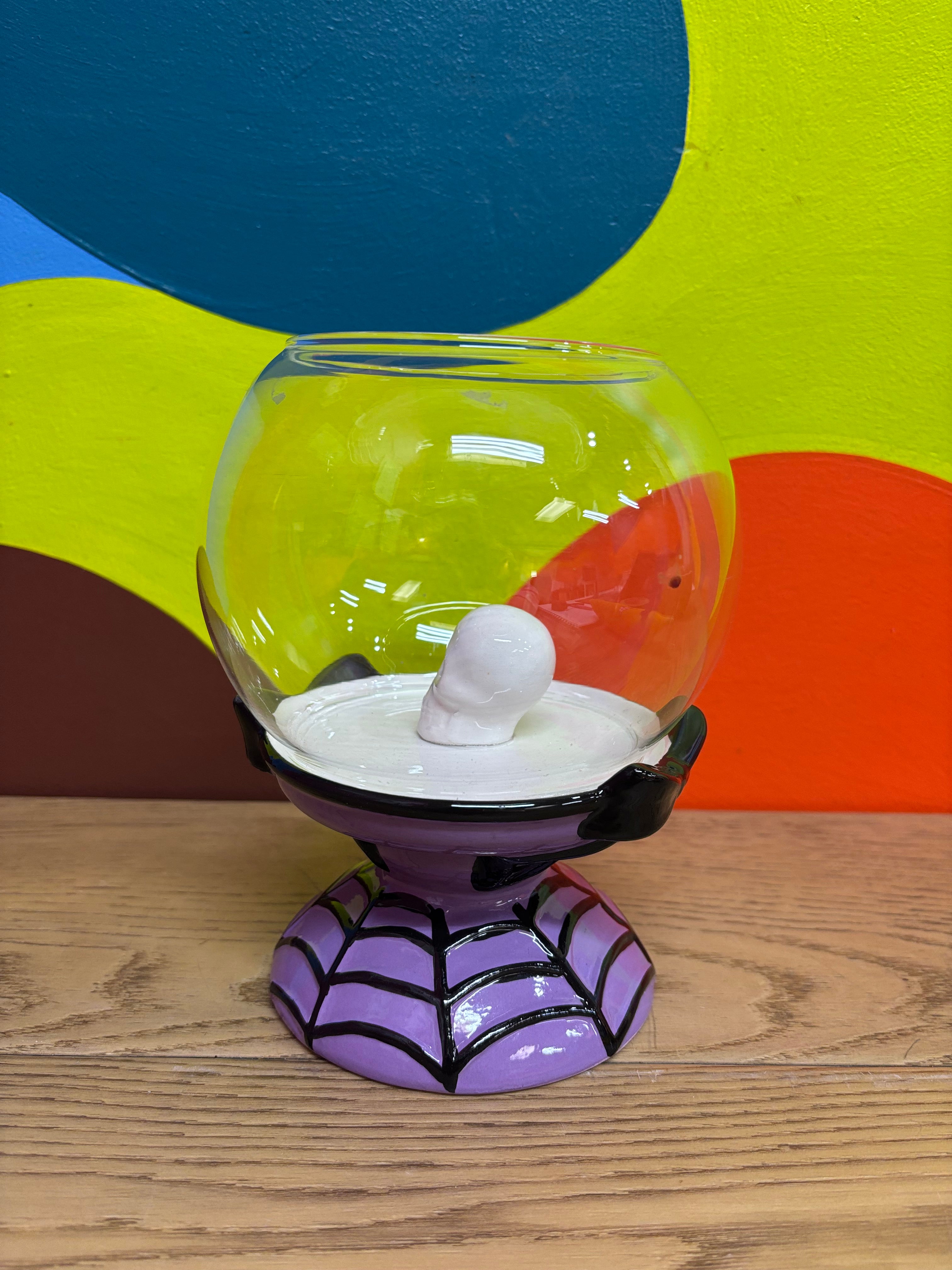 Light up Glass Skull Jar