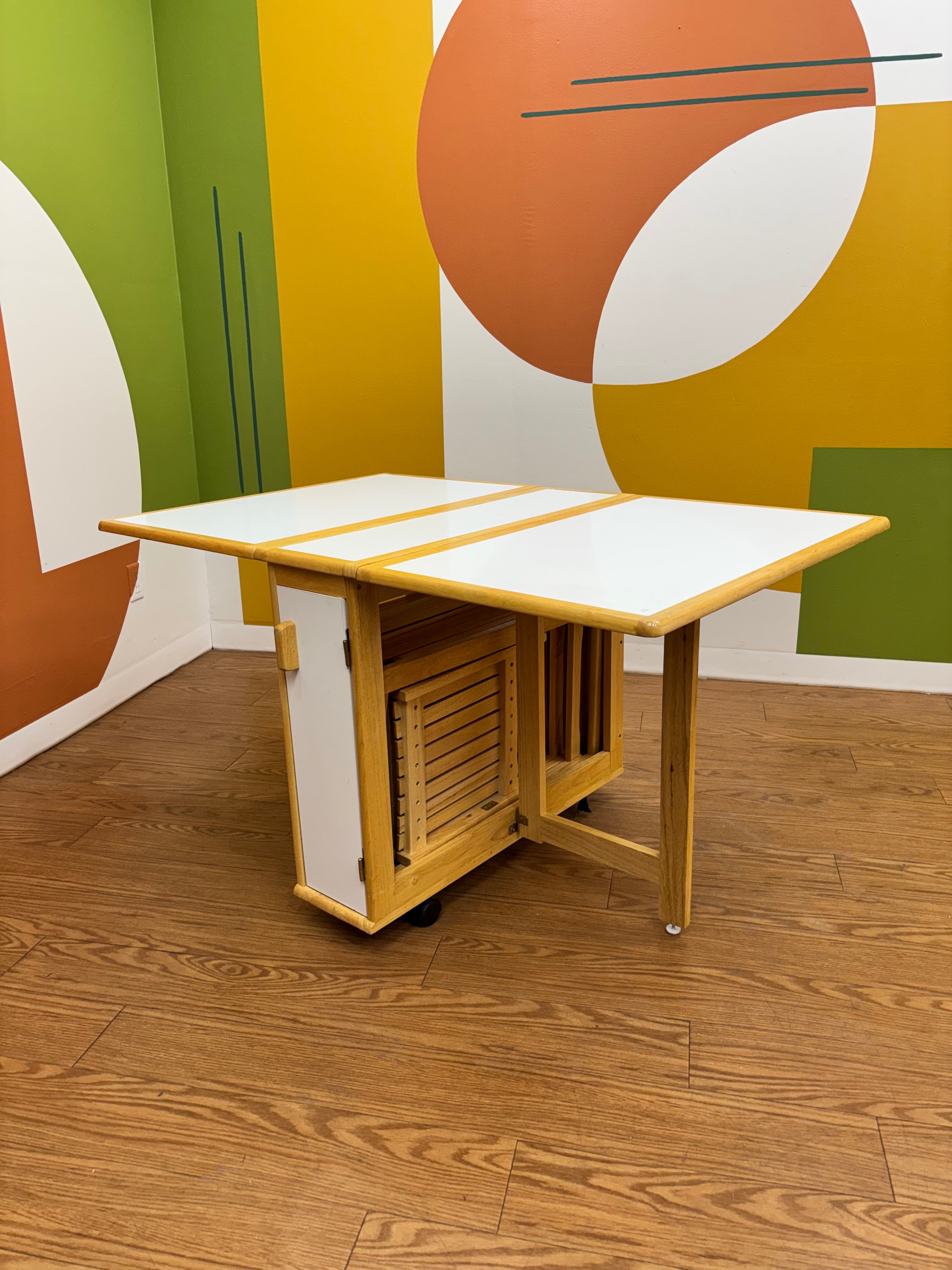 Drop Leaf Folding Dining Set