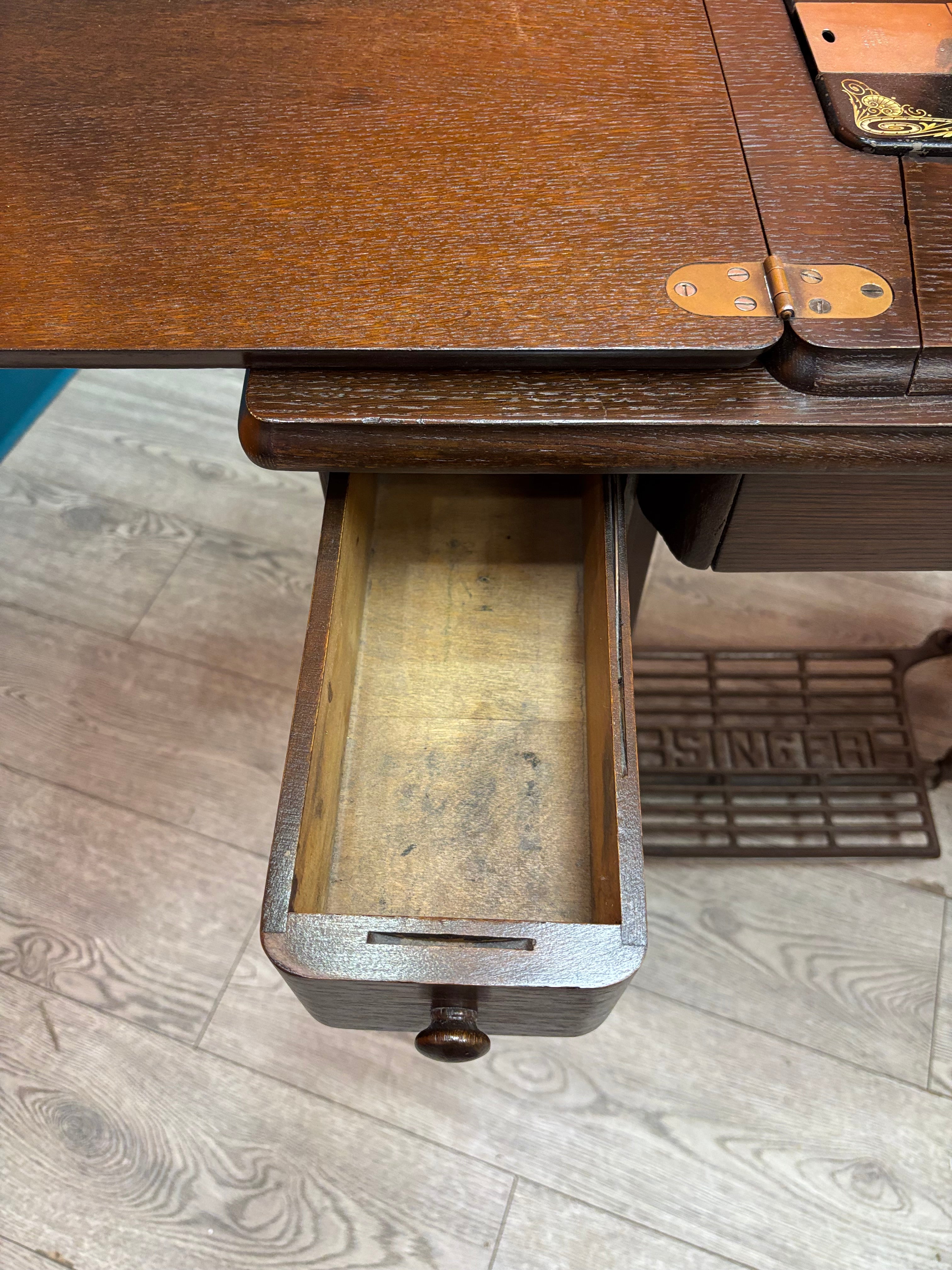 Singer Sewing Machine & Cabinet