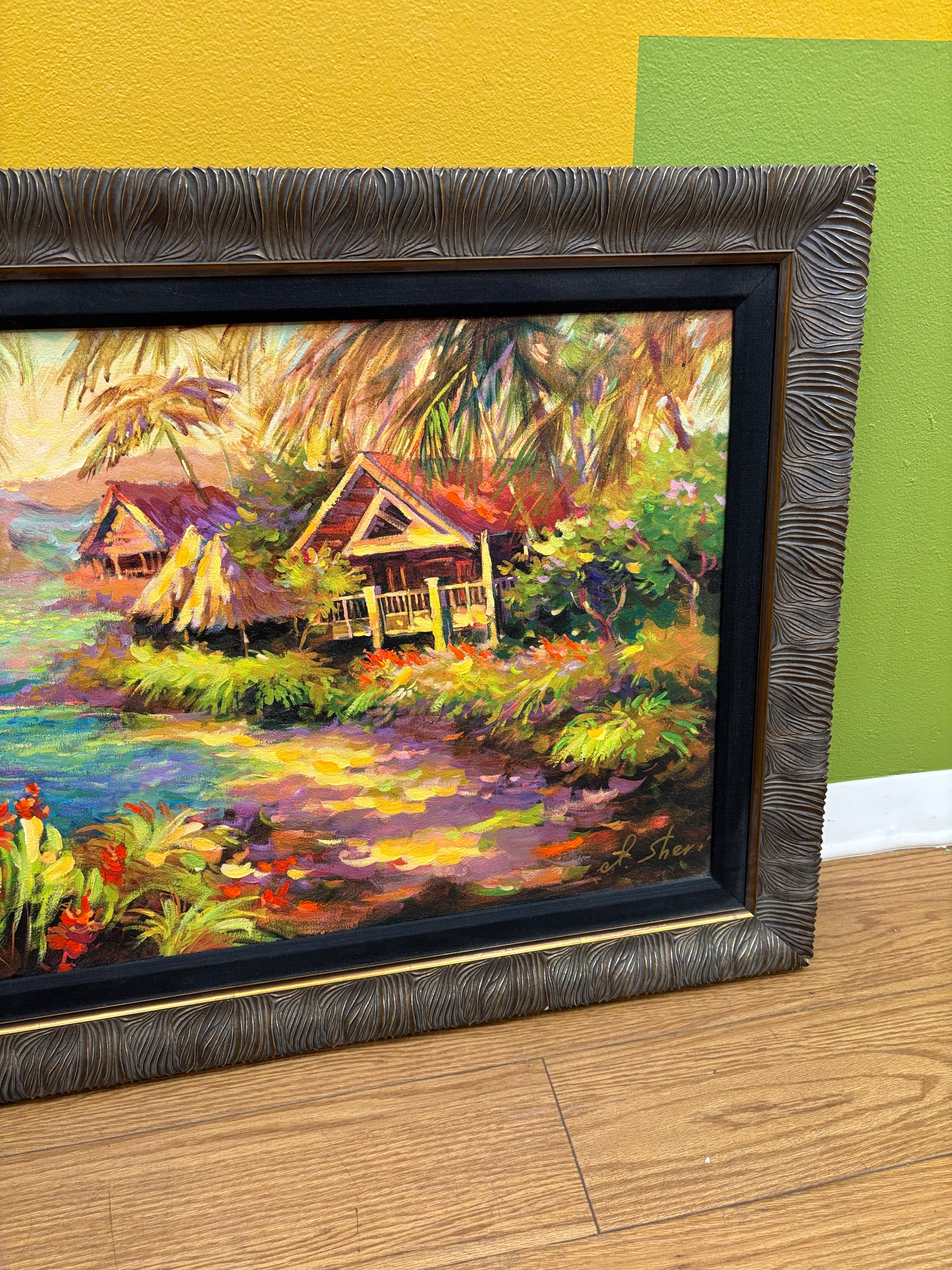 Textured Canvas: "Paradise" by Irene Sherri