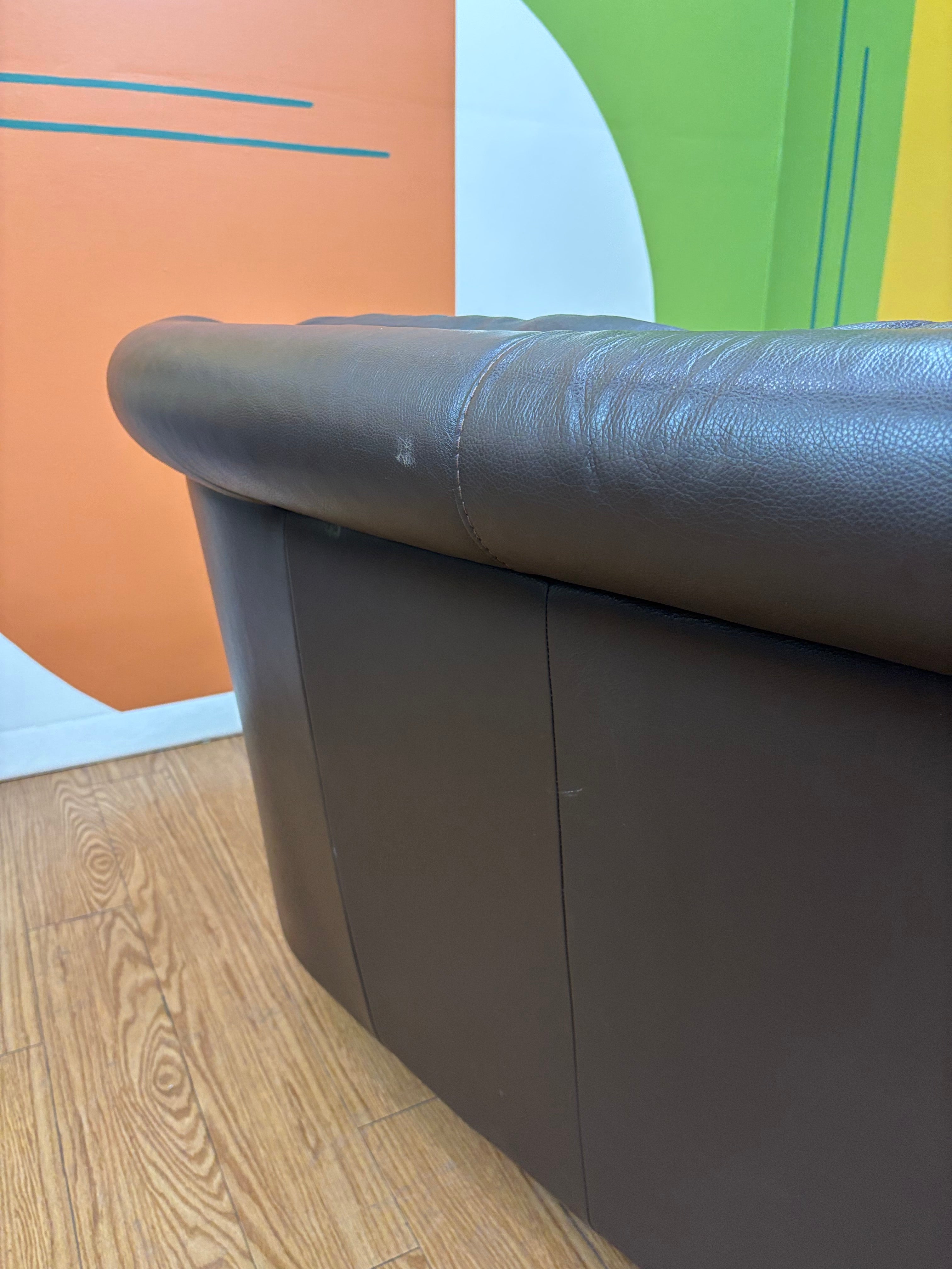 Brown Natuzzi Leather Sofa