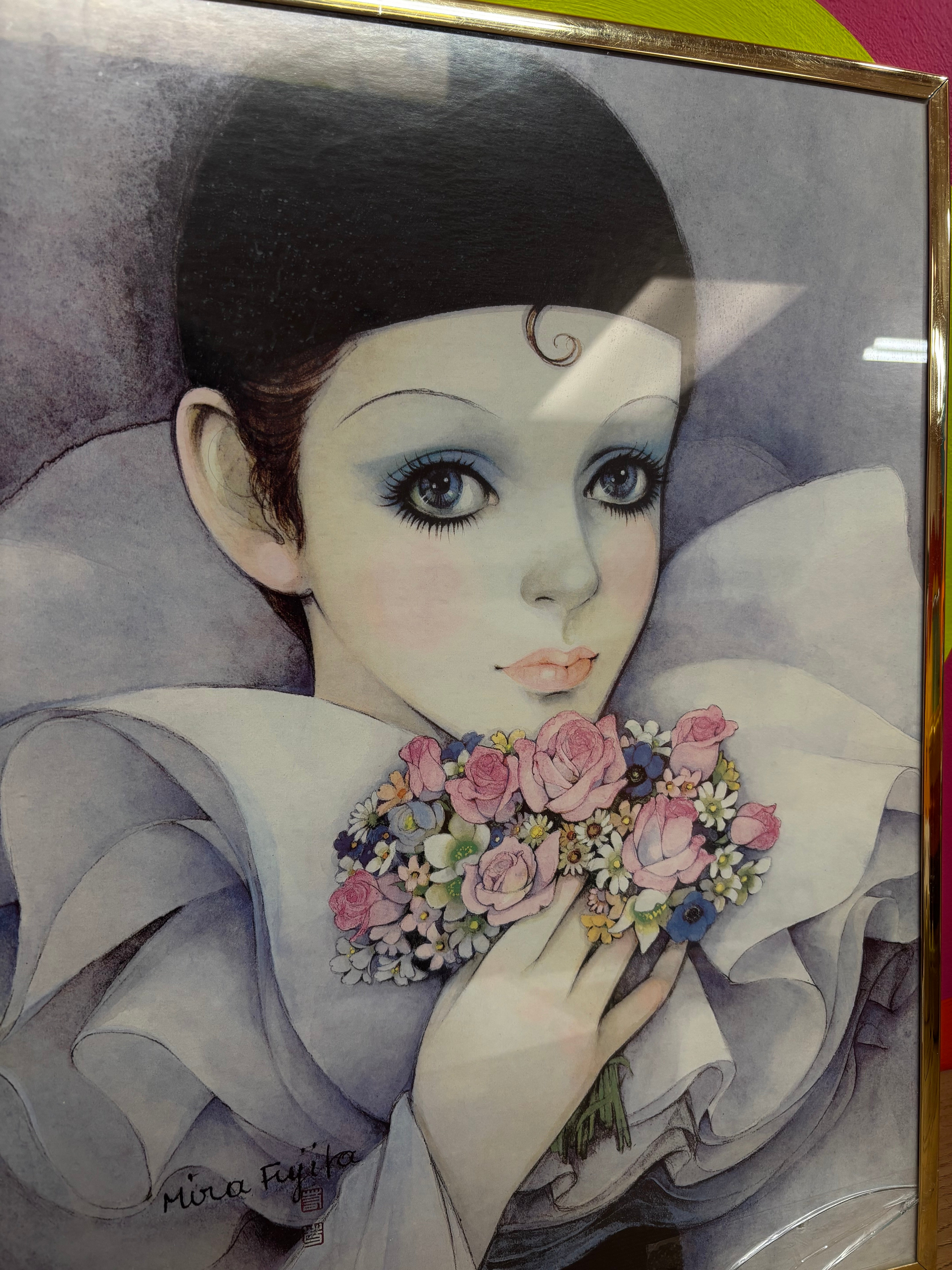 Mira Fujita Clown/Pierrot Print - Rose Bouquet