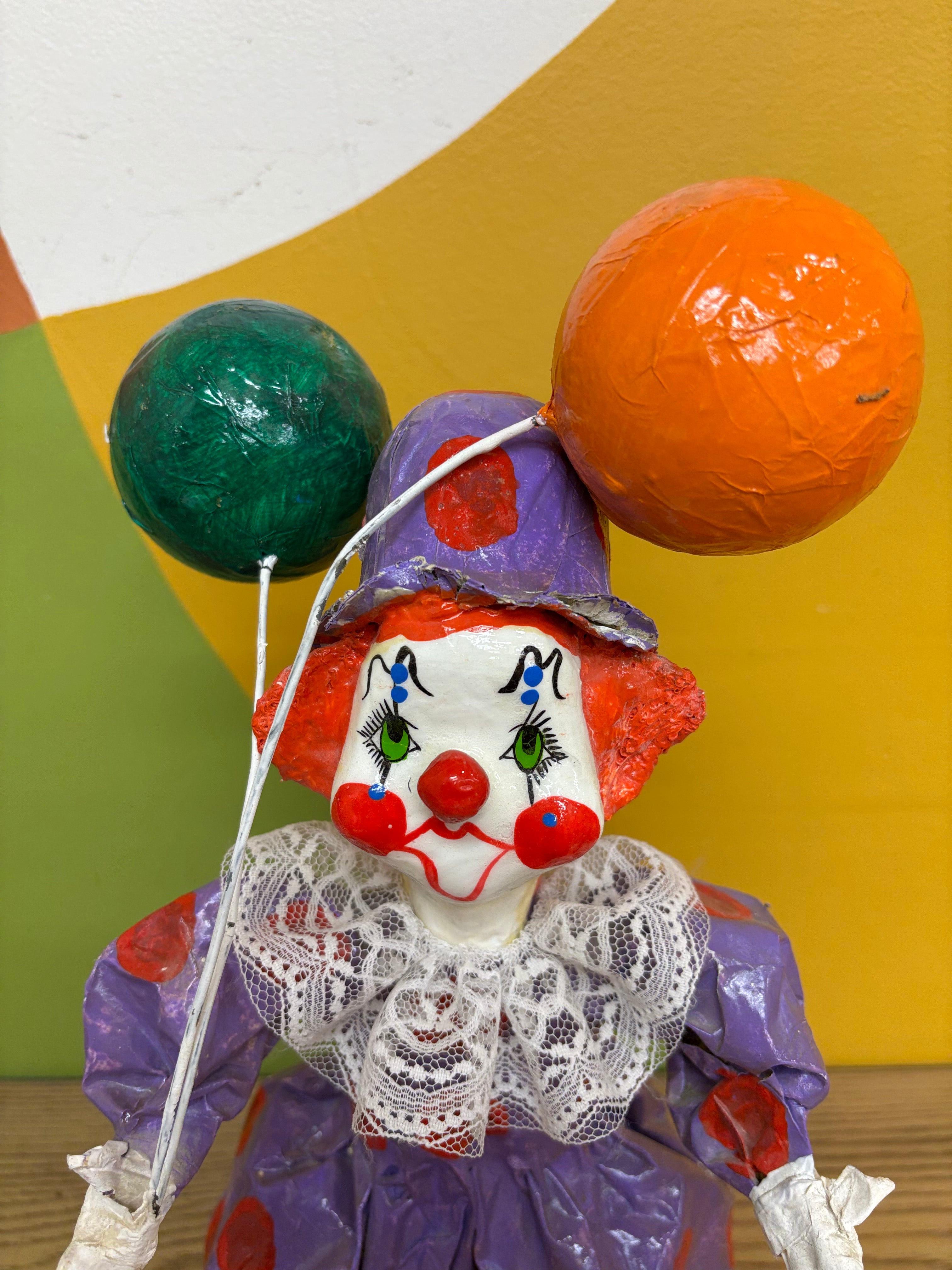 Paper Mache Clown Statue