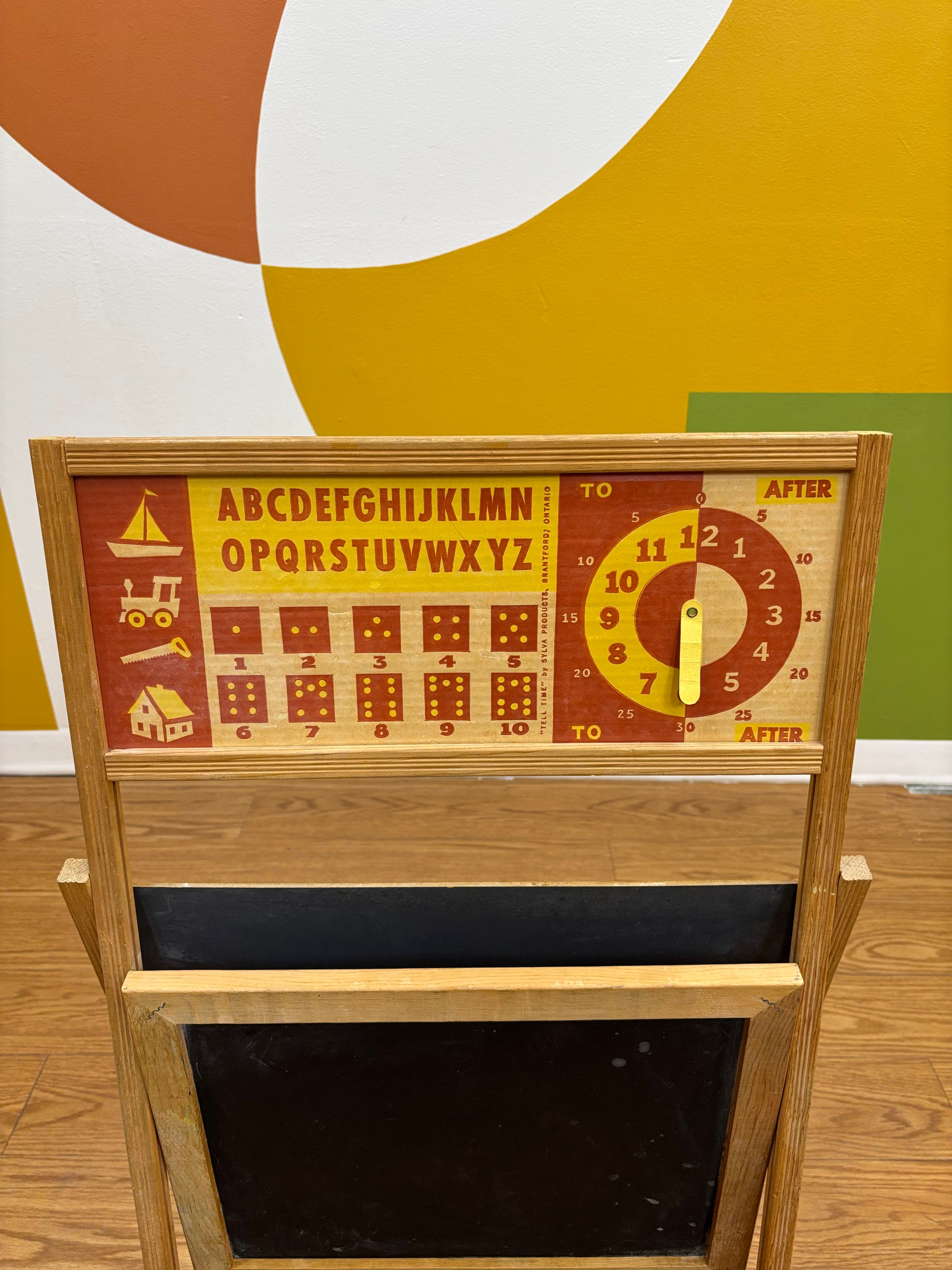 Wood Children's Folding Chalkboard