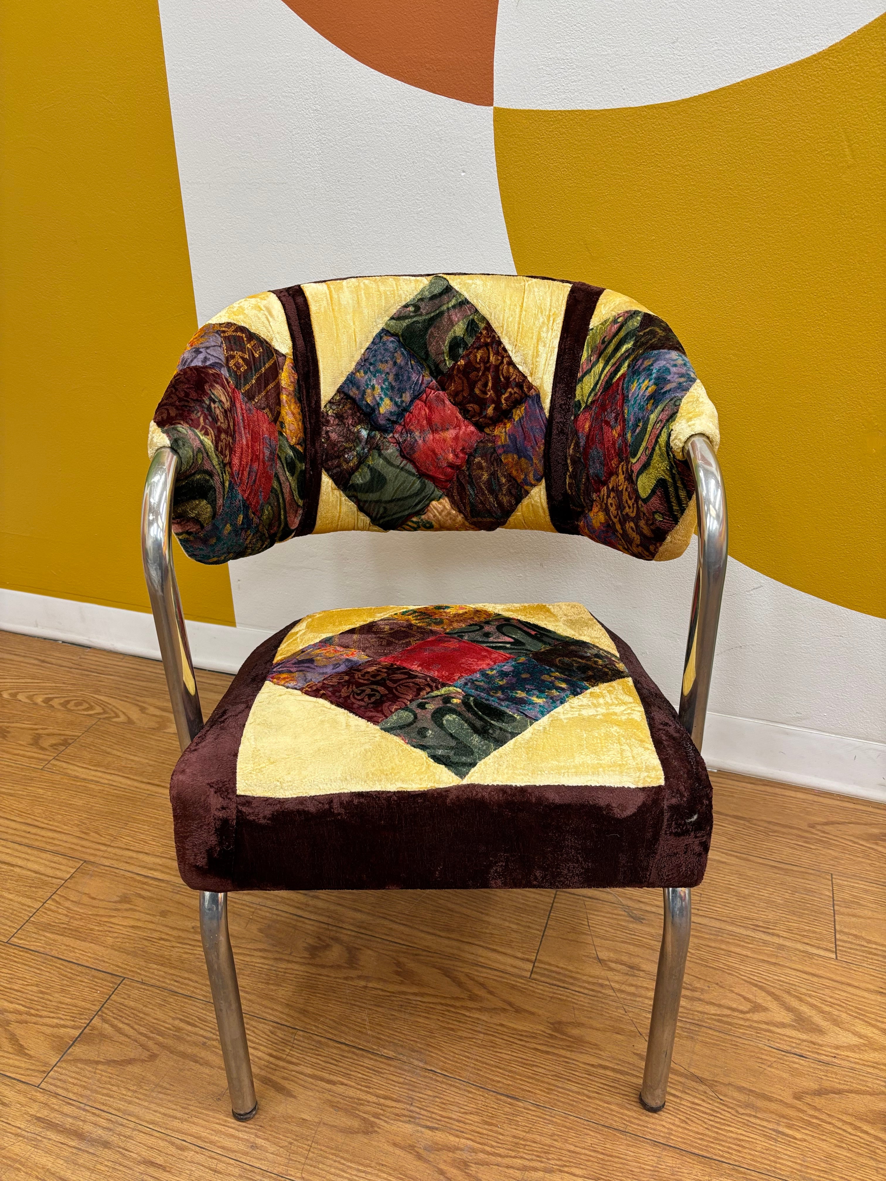Chrome Patchwork Chair