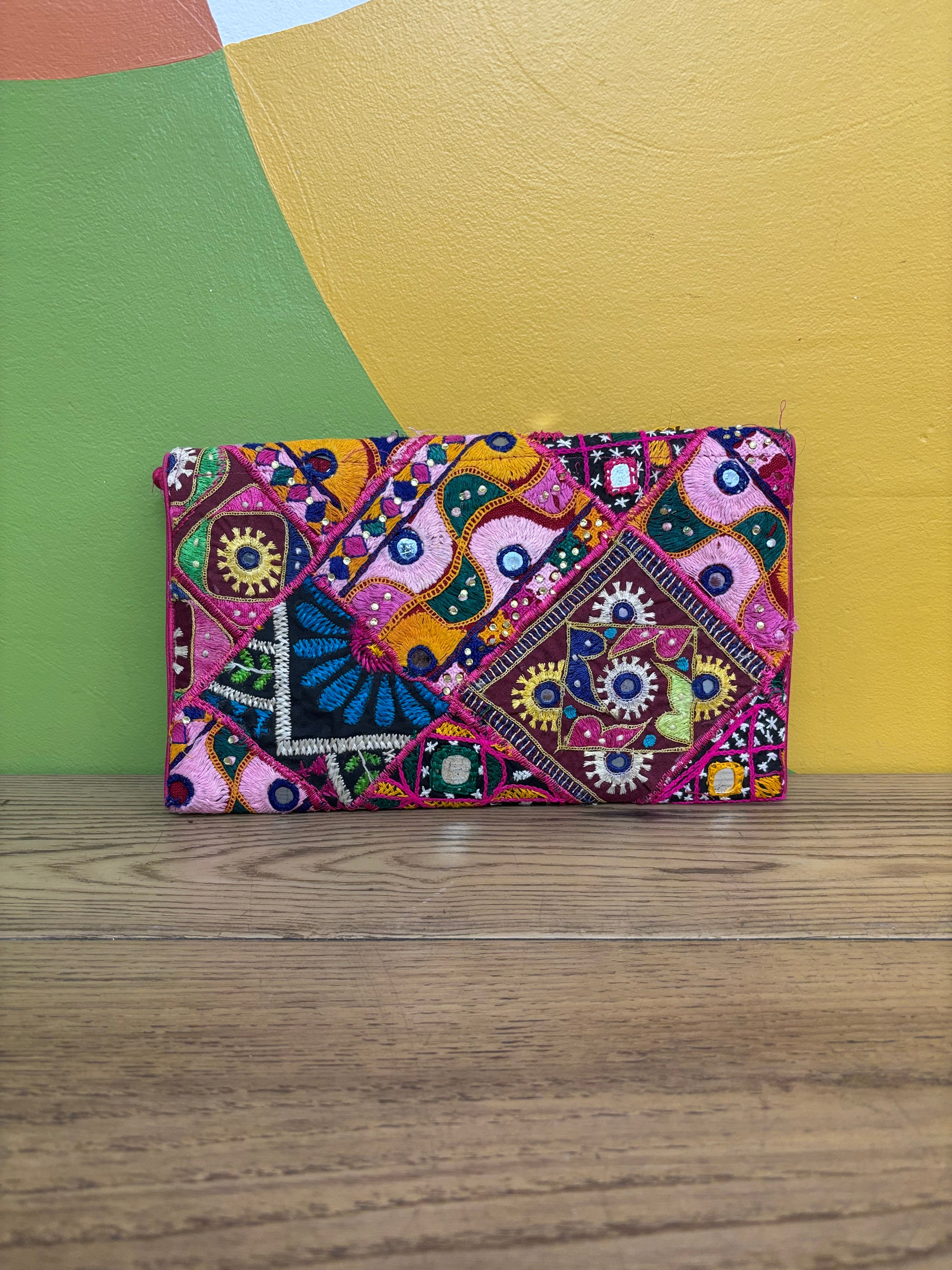 Embroidered Clutch